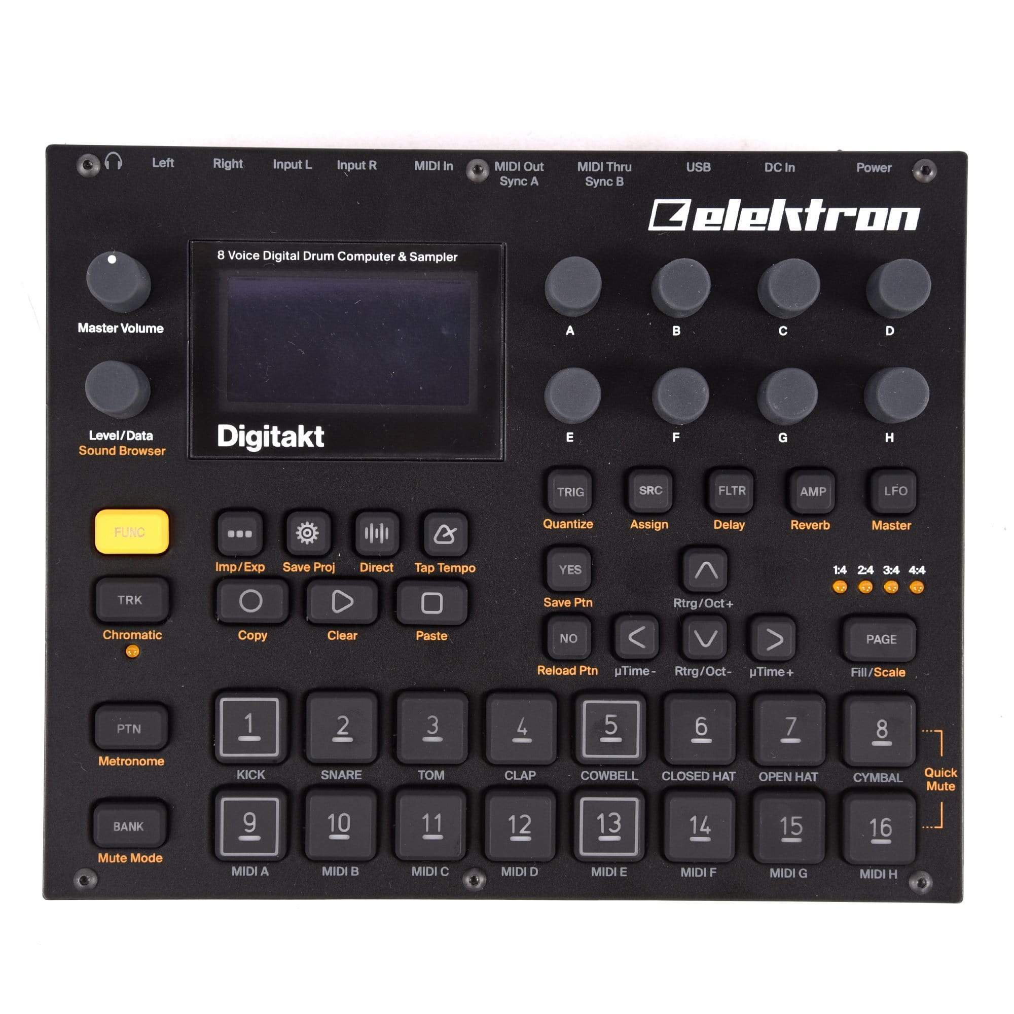 Elektron Digitakt 8-Voice Digital Drum Machine u0026 Sampler – Chicago Music  Exchange