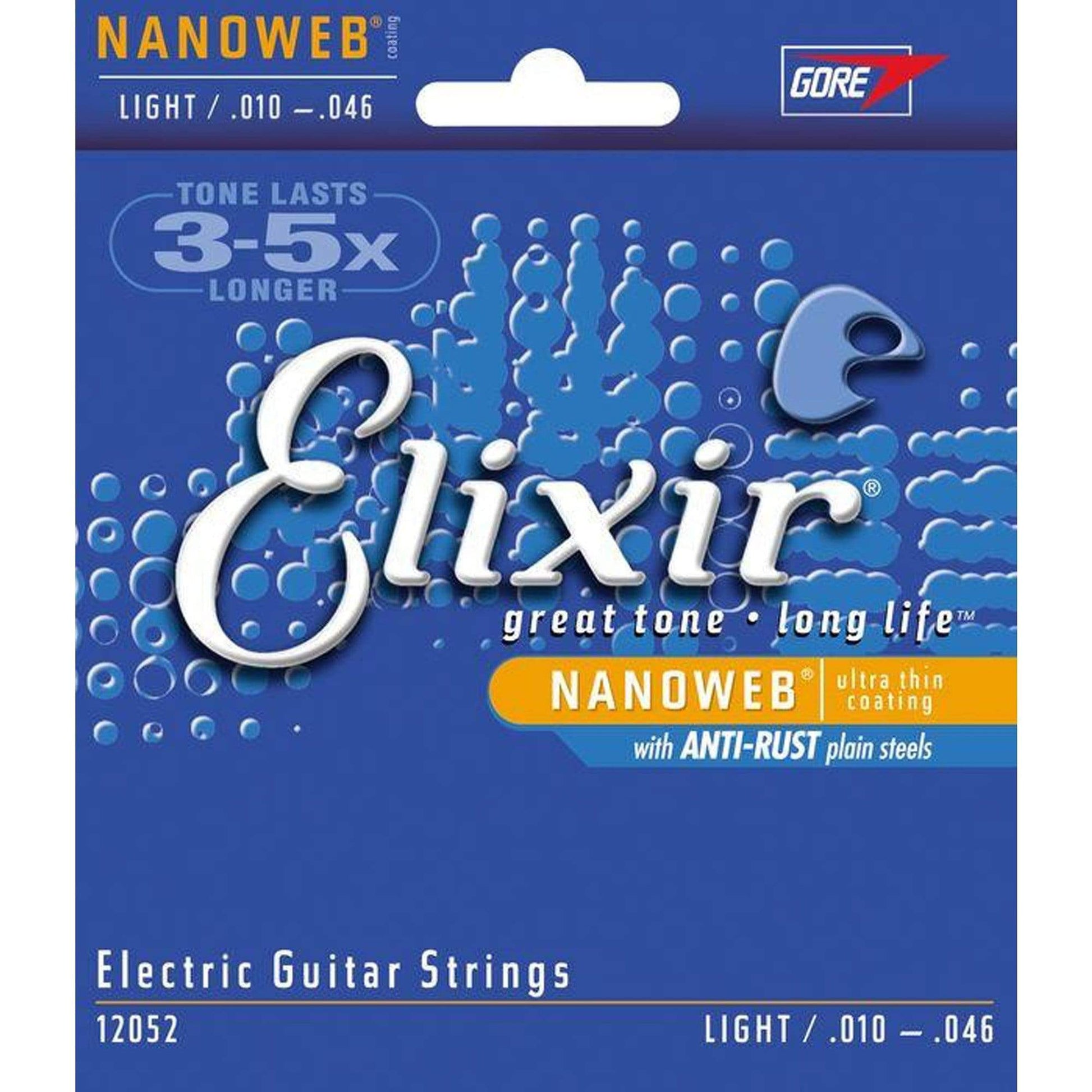 Elixir 12052 Electric Nano Light 10-46 (3 Pack Bundle) Accessories / Strings / Guitar Strings