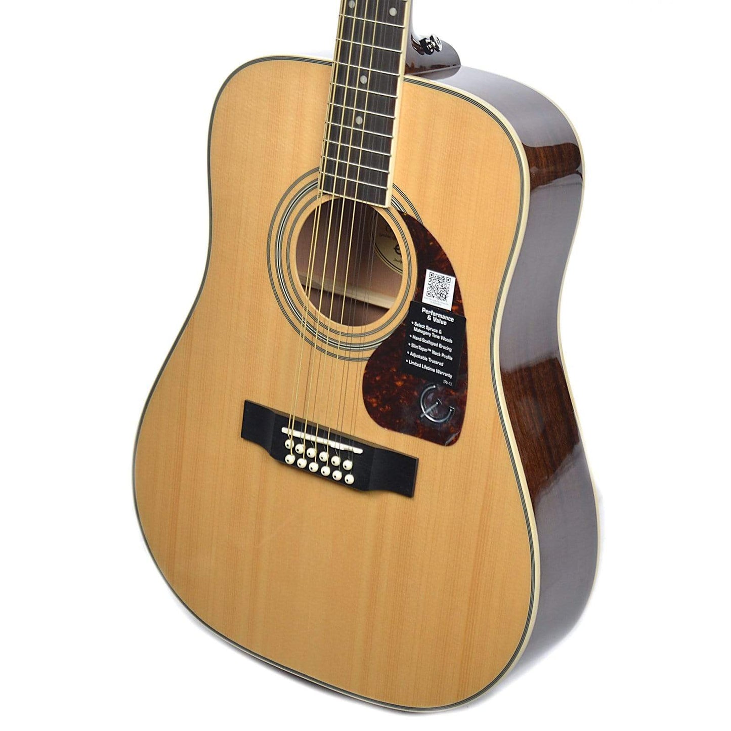 Epiphone DR-212 Dreadnought 12-String Acoustic Natural Acoustic Guitars / Dreadnought