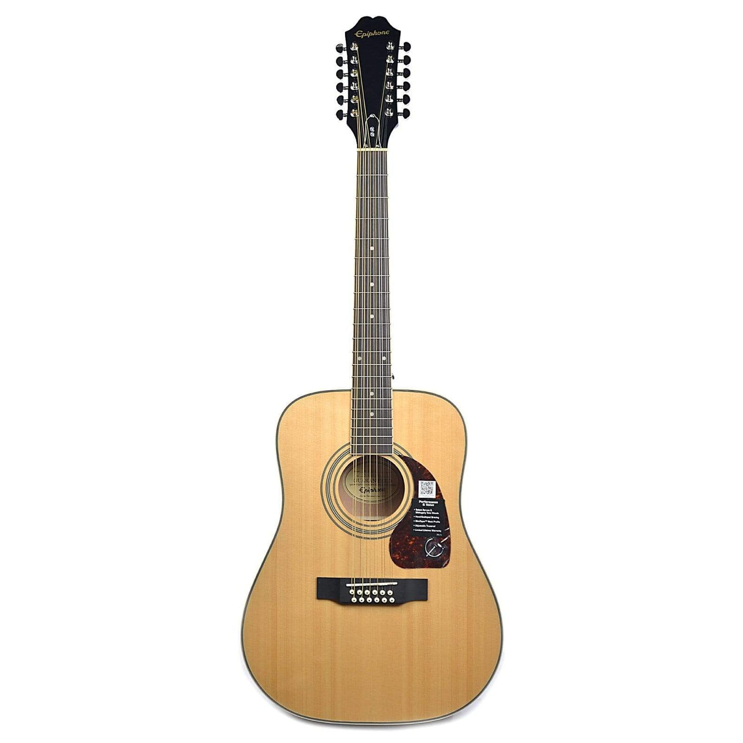 Epiphone DR-212 Dreadnought 12-String Acoustic Natural Acoustic Guitars / Dreadnought