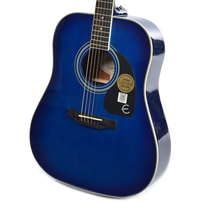 Epiphone PRO-1 Plus Dreadnought Acoustic Trans Blue Acoustic Guitars / Dreadnought