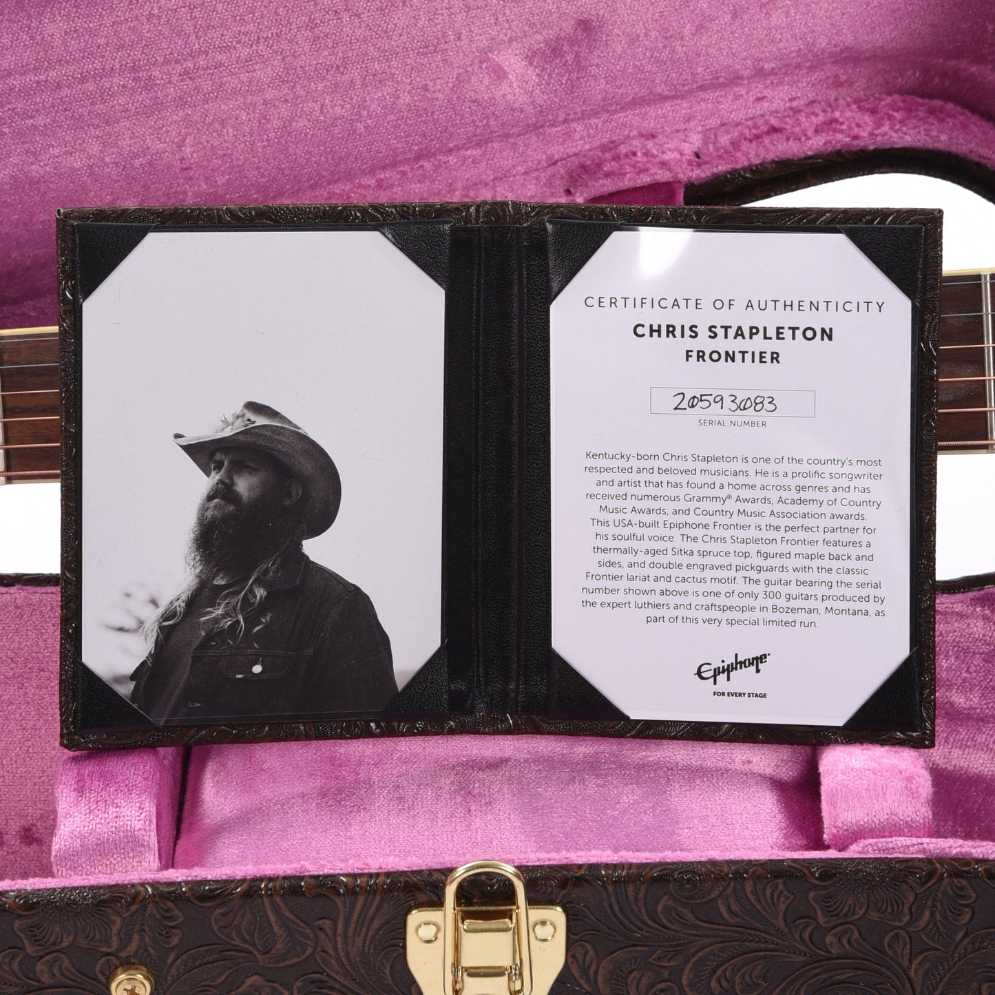 Epiphone USA Artist Chris Stapleton Epiphone Frontier Model Sunburst Acoustic Guitars / Dreadnought