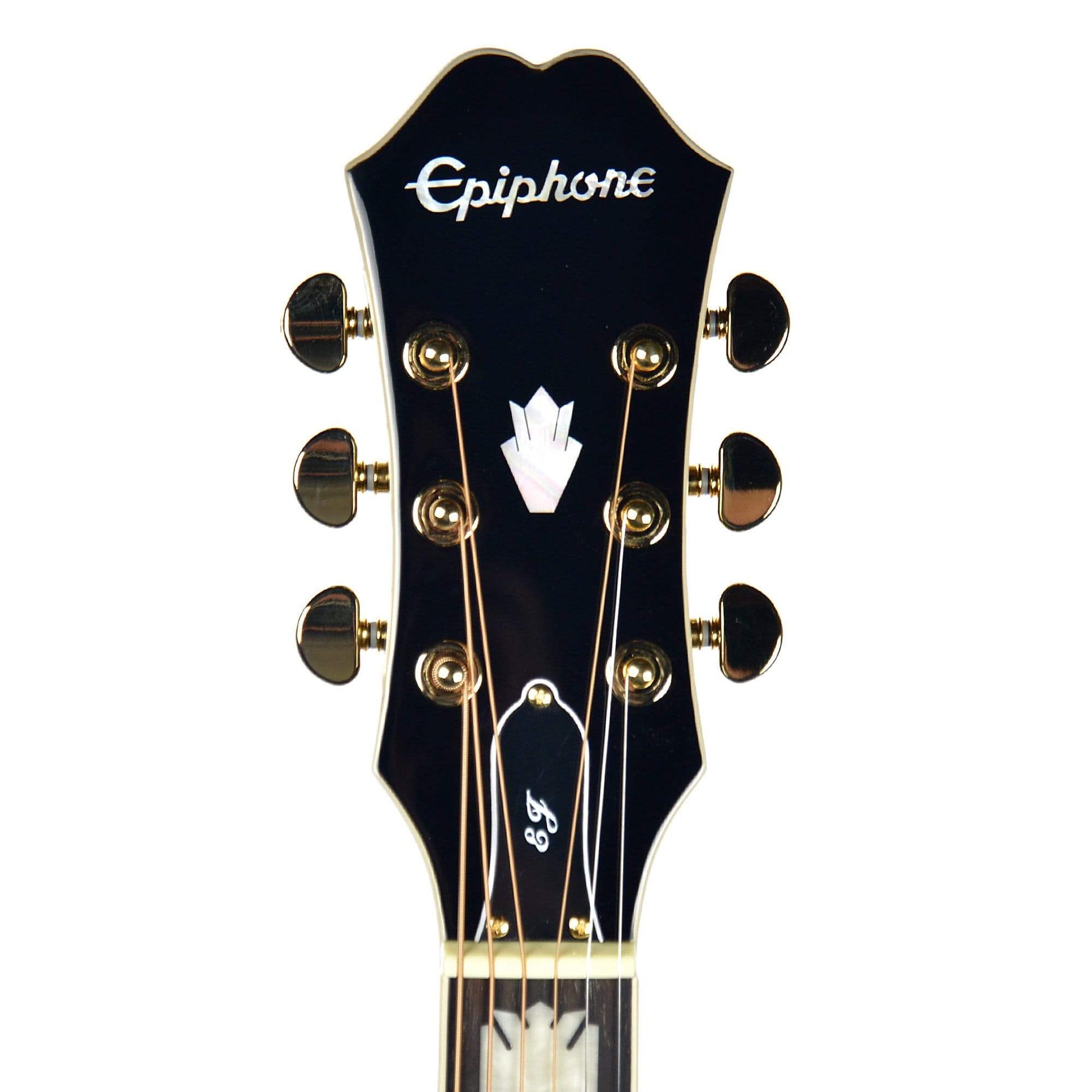 Epiphone EJ-200SCE Solid Top Acoustic-Electric Black and Epiphone Hardshell Case Bundle Acoustic Guitars / Jumbo