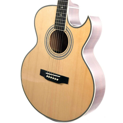 Epiphone PR5-E Florentine Cutaway Acoustic-Electric Natural Acoustic Guitars / Jumbo