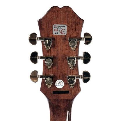 Epiphone PR5-E Florentine Cutaway Acoustic-Electric Natural Acoustic Guitars / Jumbo