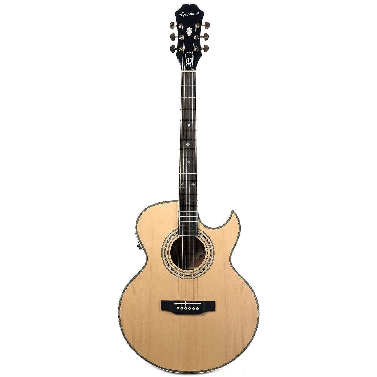 Epiphone PR5-E Florentine Cutaway Acoustic-Electric Natural Acoustic Guitars / Jumbo