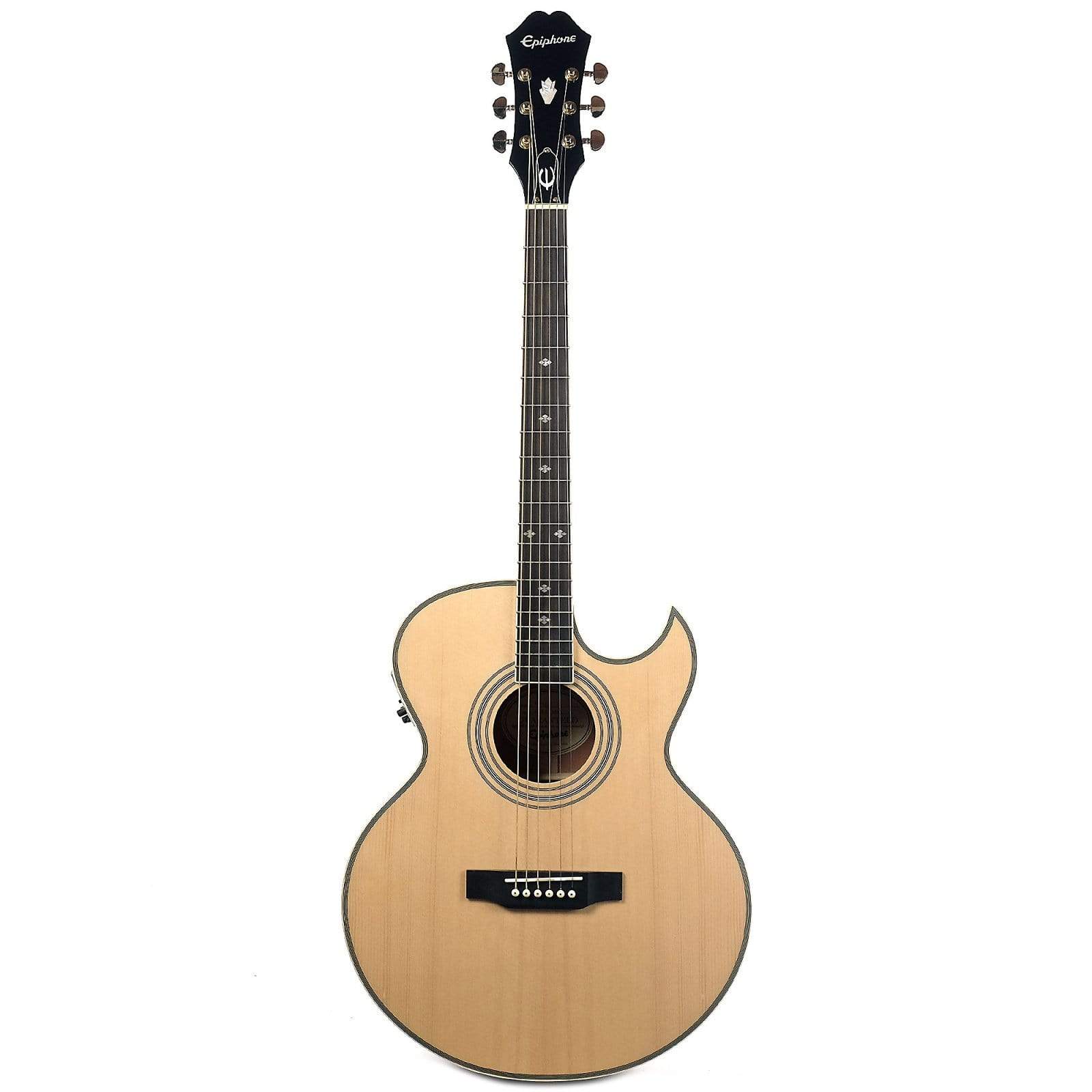 Epiphone PR5-E Florentine Cutaway Acoustic-Electric Natural Acoustic Guitars / Jumbo