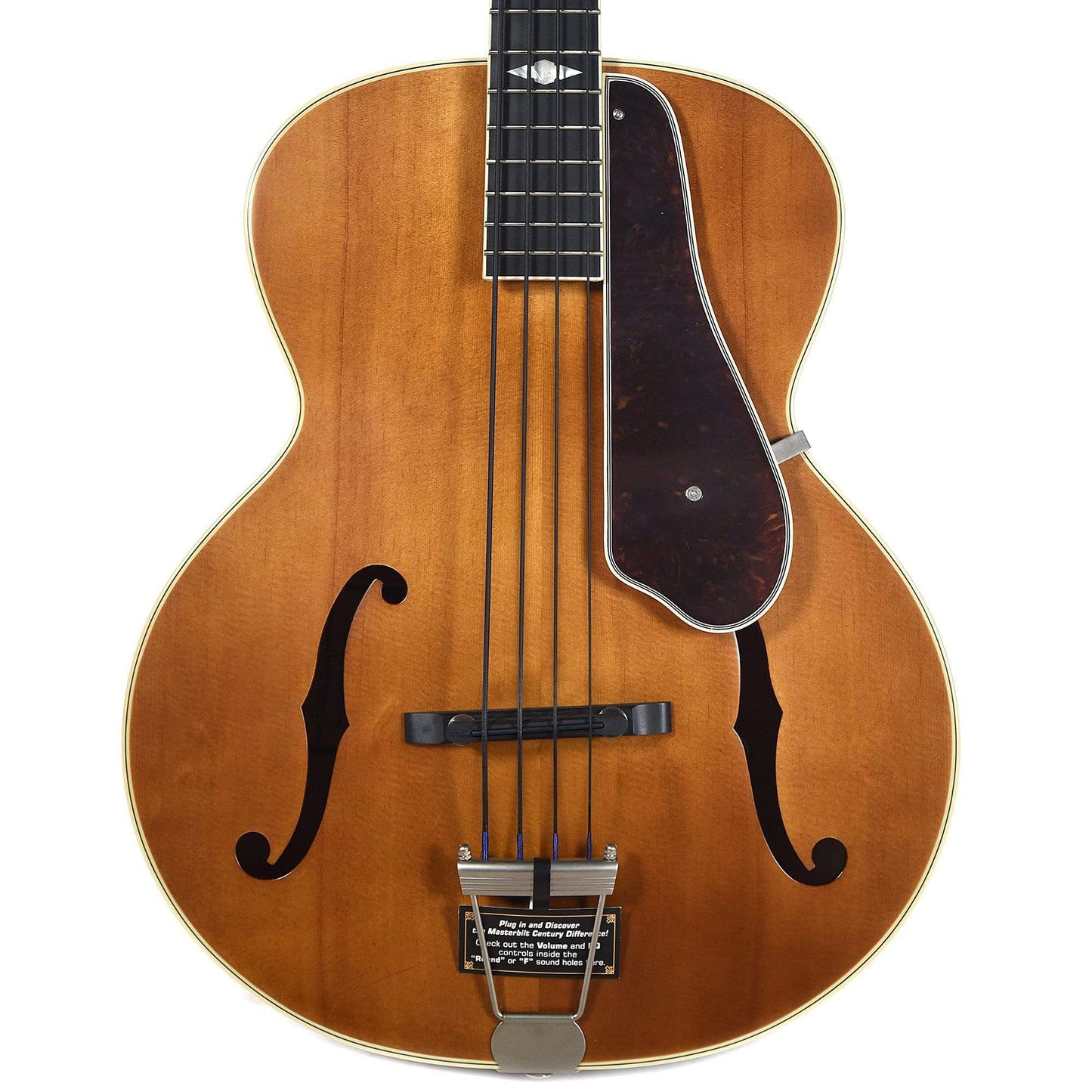 Epiphone De Luxe Classic Acoustic Electric 4 String Bass Vintage Natural w/F-Hole Bass Guitars / Acoustic Bass Guitars