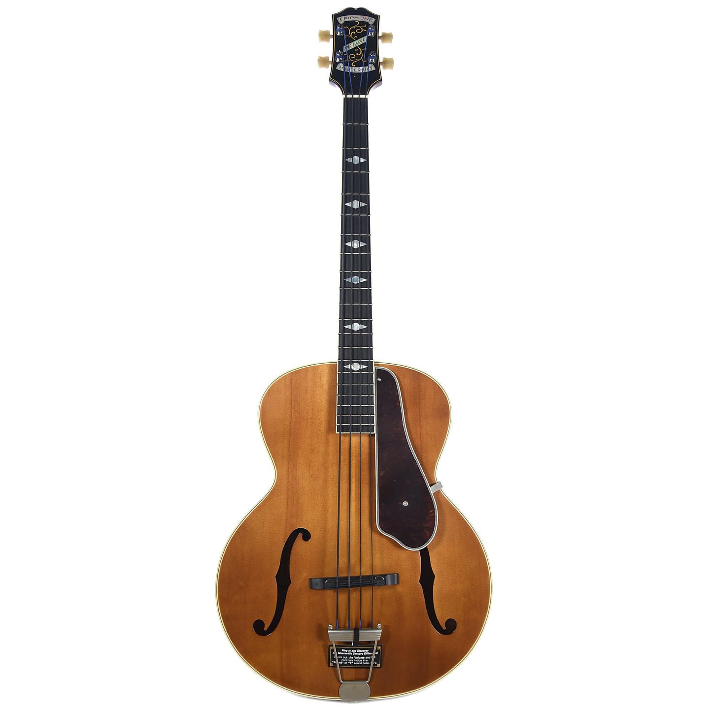 Epiphone De Luxe Classic Acoustic Electric 4 String Bass Vintage Natural w/F-Hole Bass Guitars / Acoustic Bass Guitars