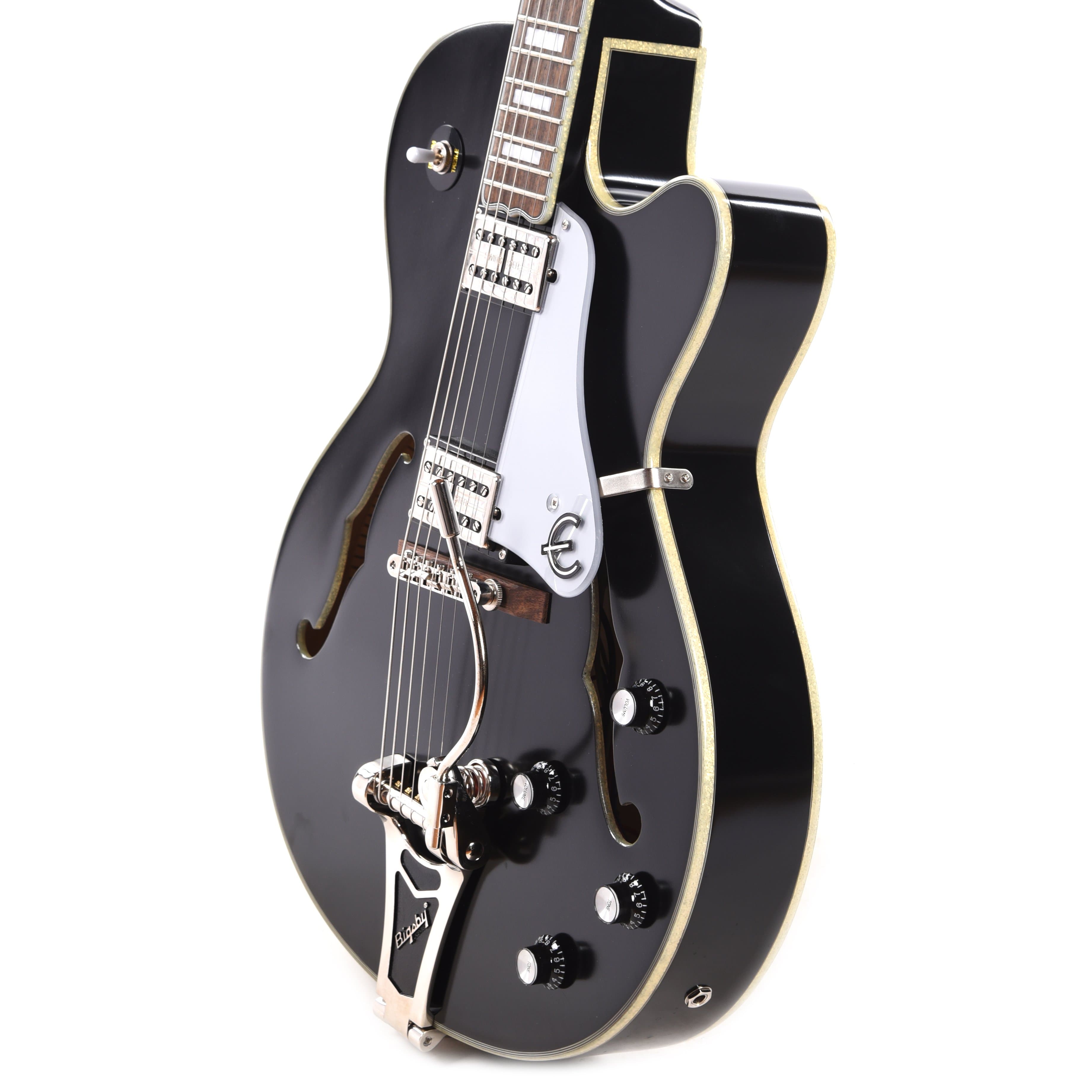 Epiphone Emperor Swingster Black Aged Gloss w/Bigsby Electric Guitars / Hollow Body