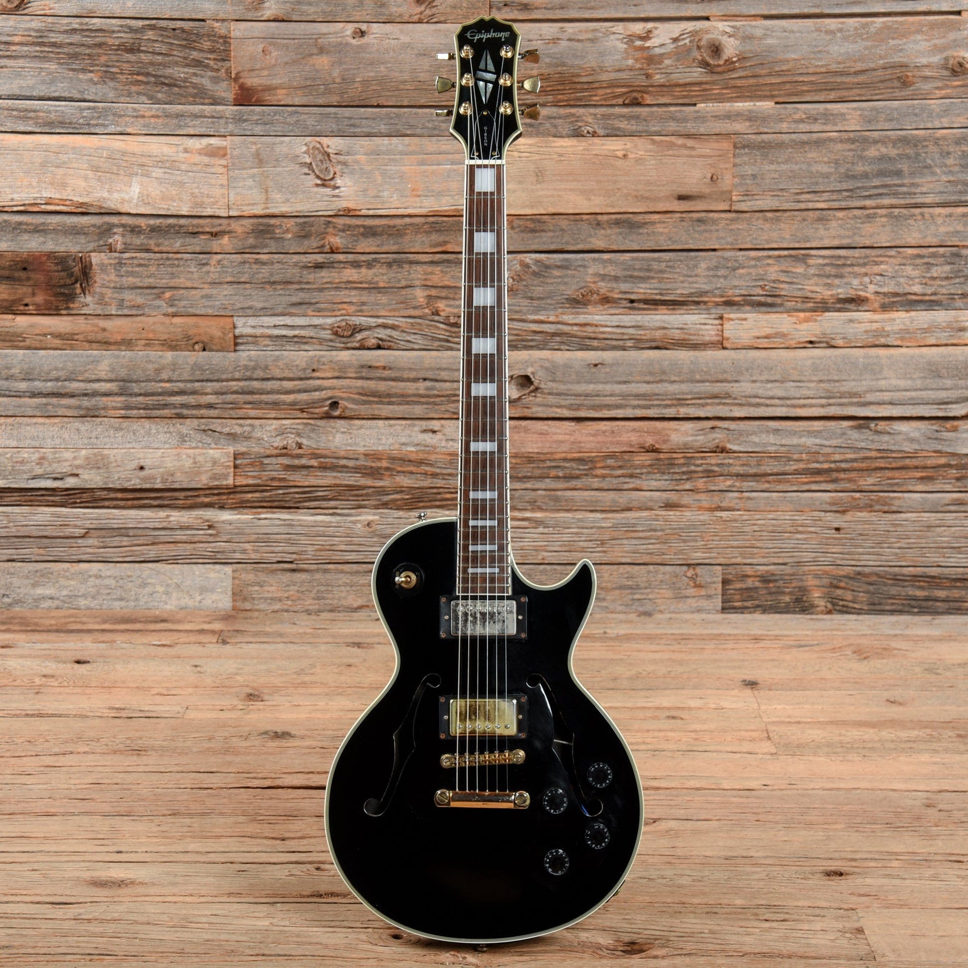 Epiphone Les Paul-Elite Florentine Black Electric Guitars / Hollow Body