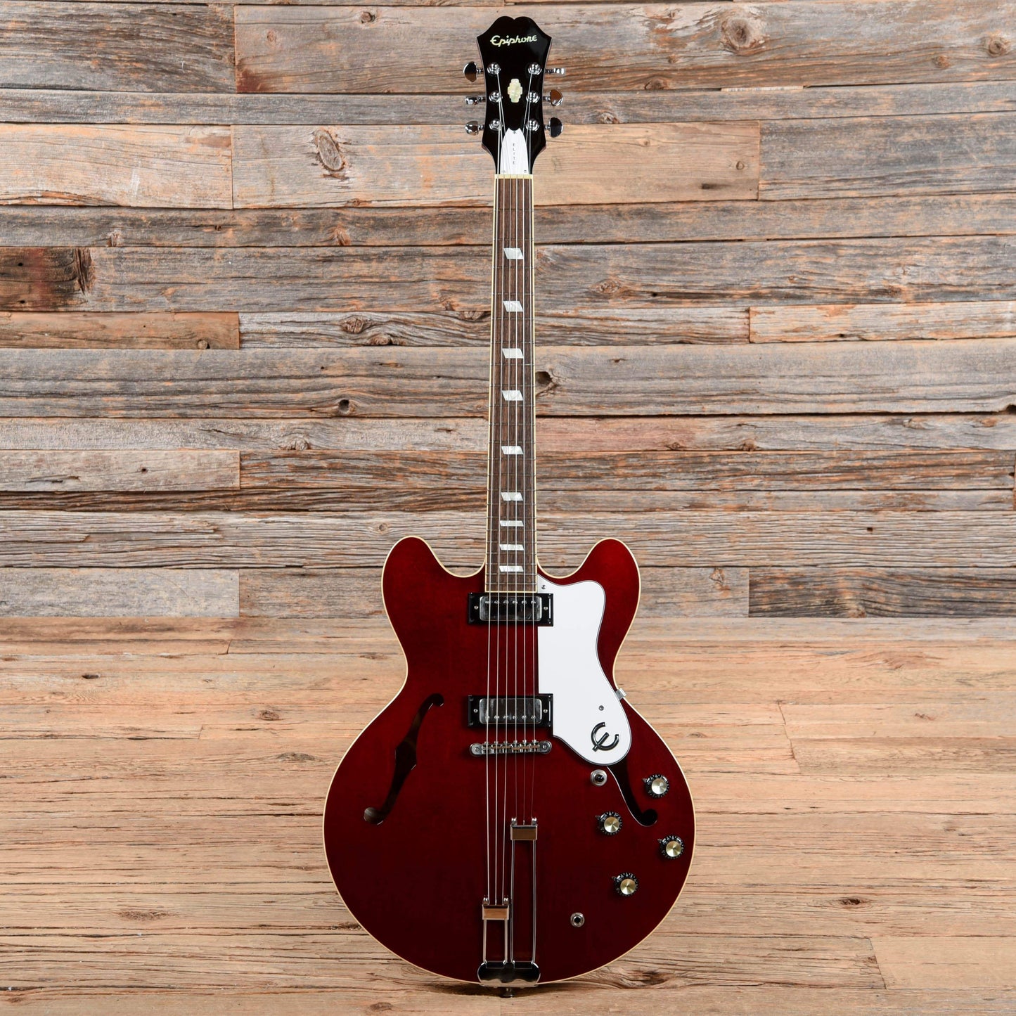 Epiphone Riviera Elite Cherry Electric Guitars / Semi-Hollow