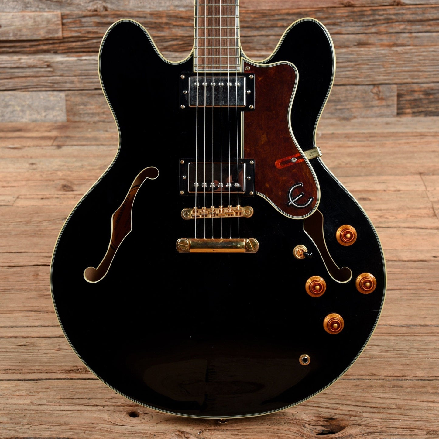 Epiphone Sheraton II Ebony 2005 Electric Guitars / Semi-Hollow