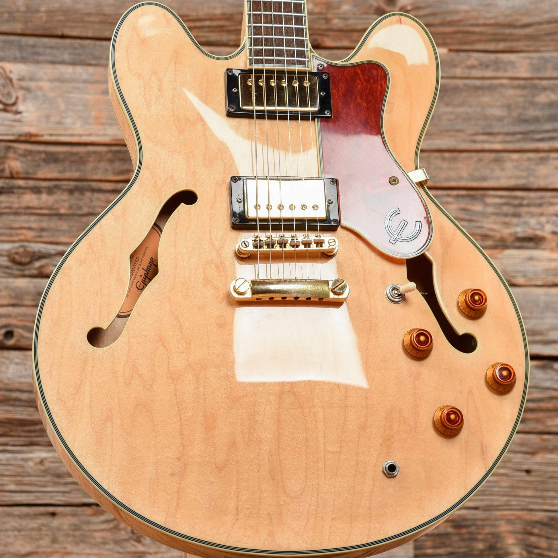 Epiphone Sheraton II Natural 2010 Electric Guitars / Semi-Hollow