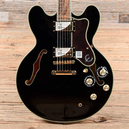 Epiphone Sheraton-II Pro Ebony w/ProBuckers & Coil-Tap Electric Guitars / Semi-Hollow