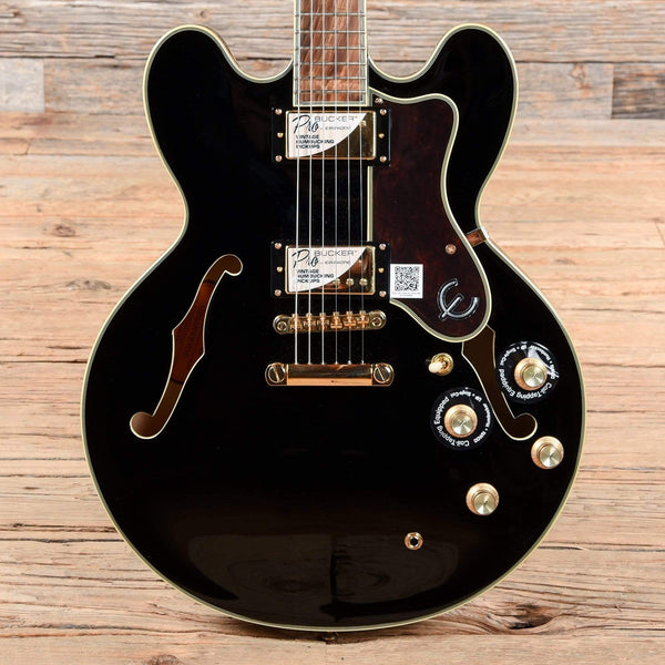 Epiphone Sheraton-II Pro Ebony w/ProBuckers & Coil-Tap – Chicago Music ...