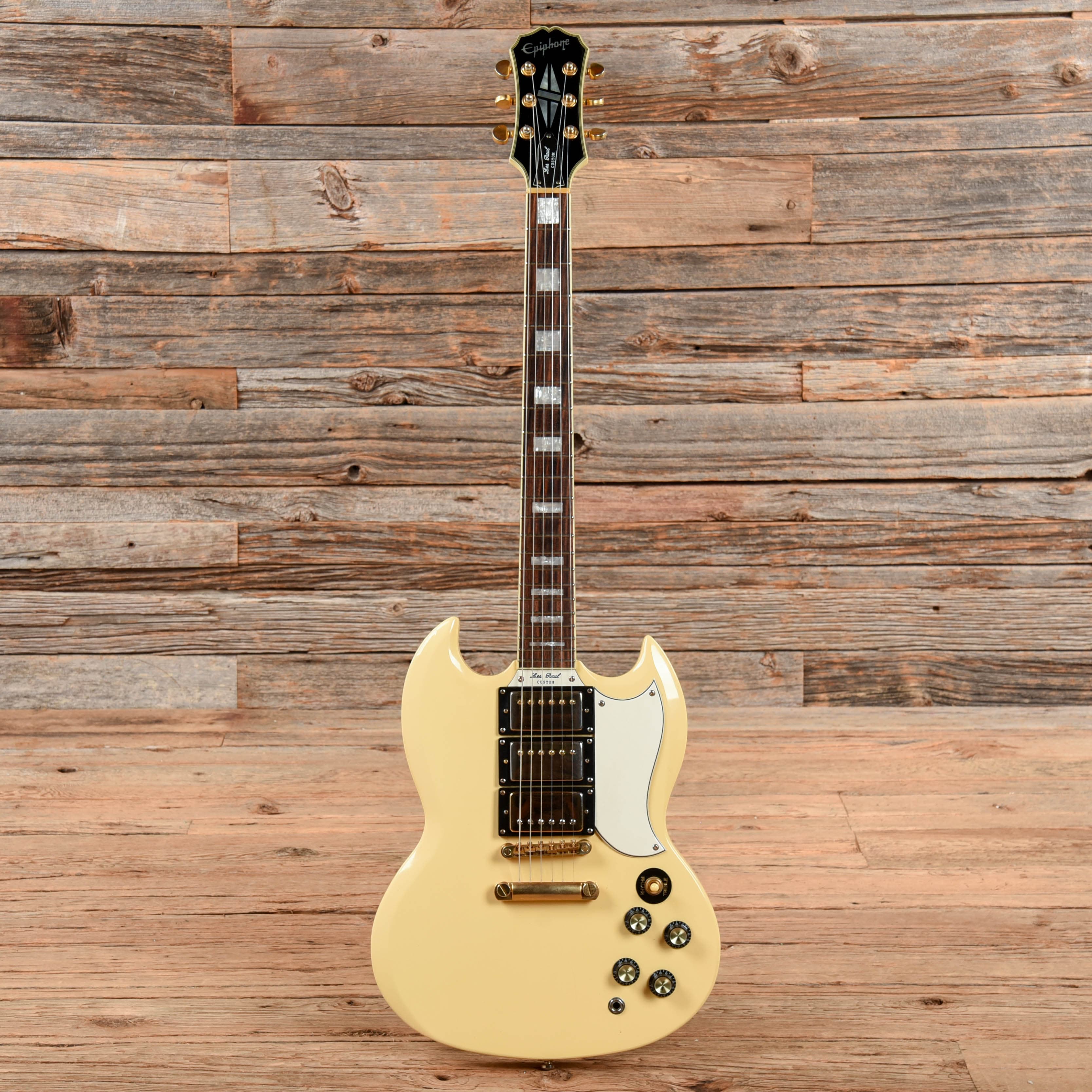 Epiphone G-400 Les Paul (SG) Custom Antique Ivory 2004 – Chicago 