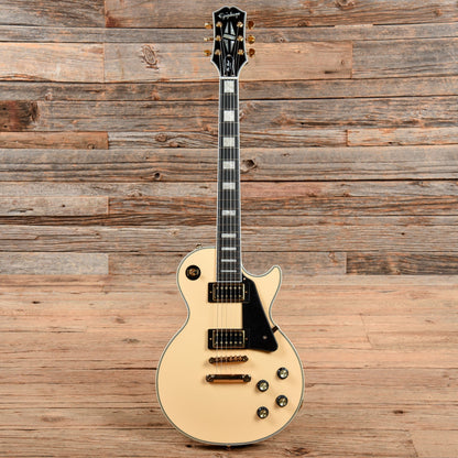 Epiphone Les Paul Custom Blackback Pro Antique White 2021 Electric Guitars / Solid Body