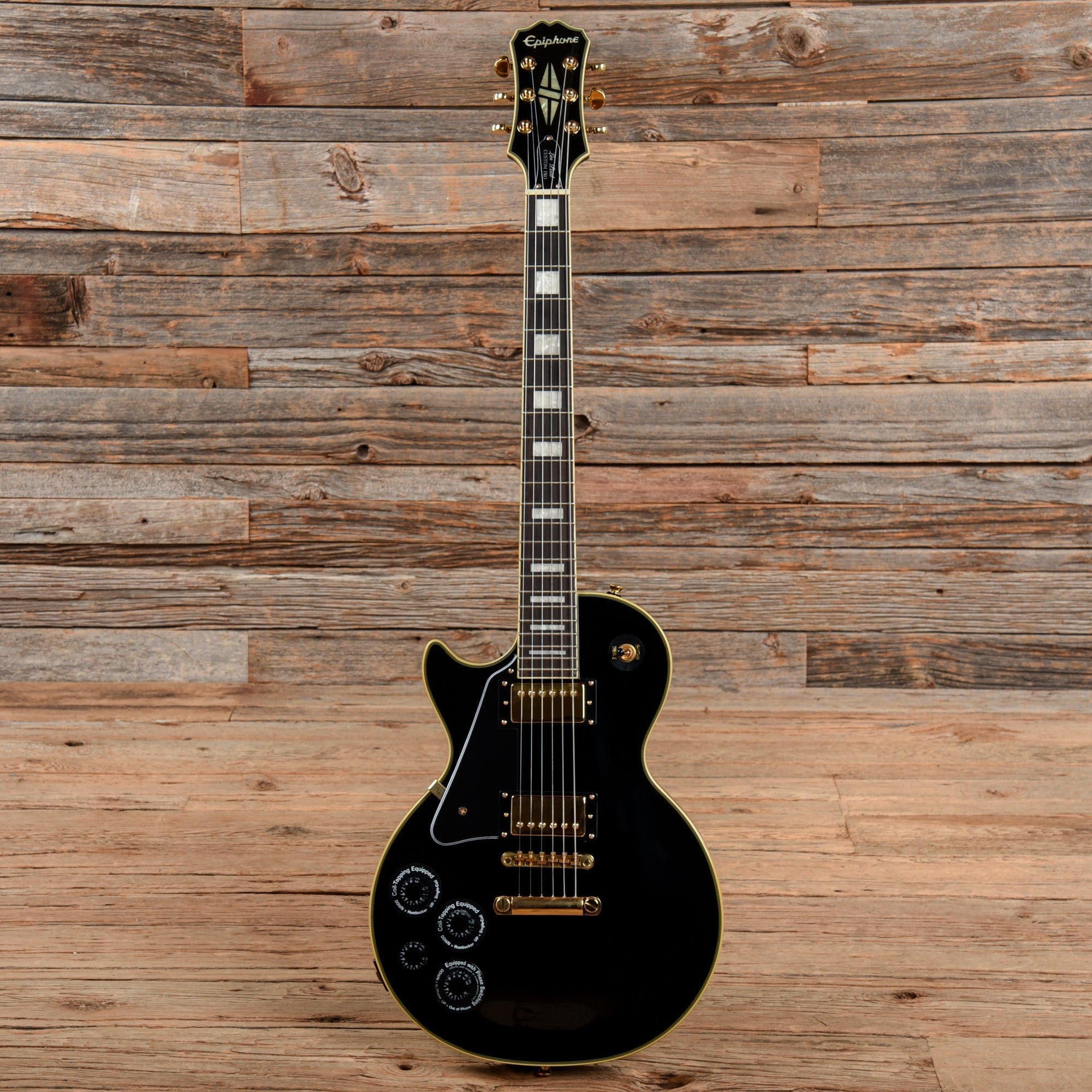 Epiphone Les Paul Custom Pro Ebony 2015 LEFTY – Chicago Music Exchange