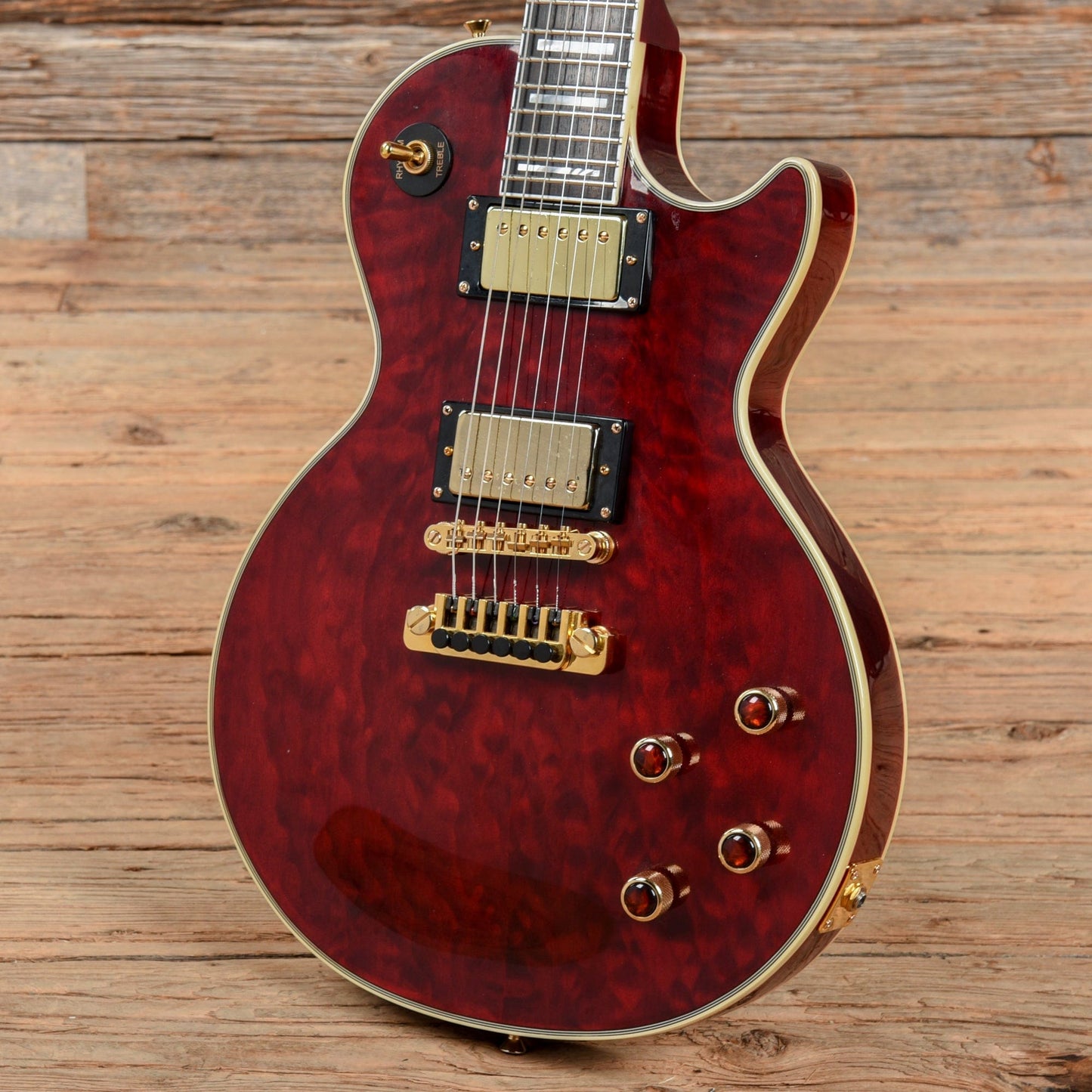 Epiphone Les Paul Custom Prophecy Plus Wine Red 2017 Electric Guitars / Solid Body