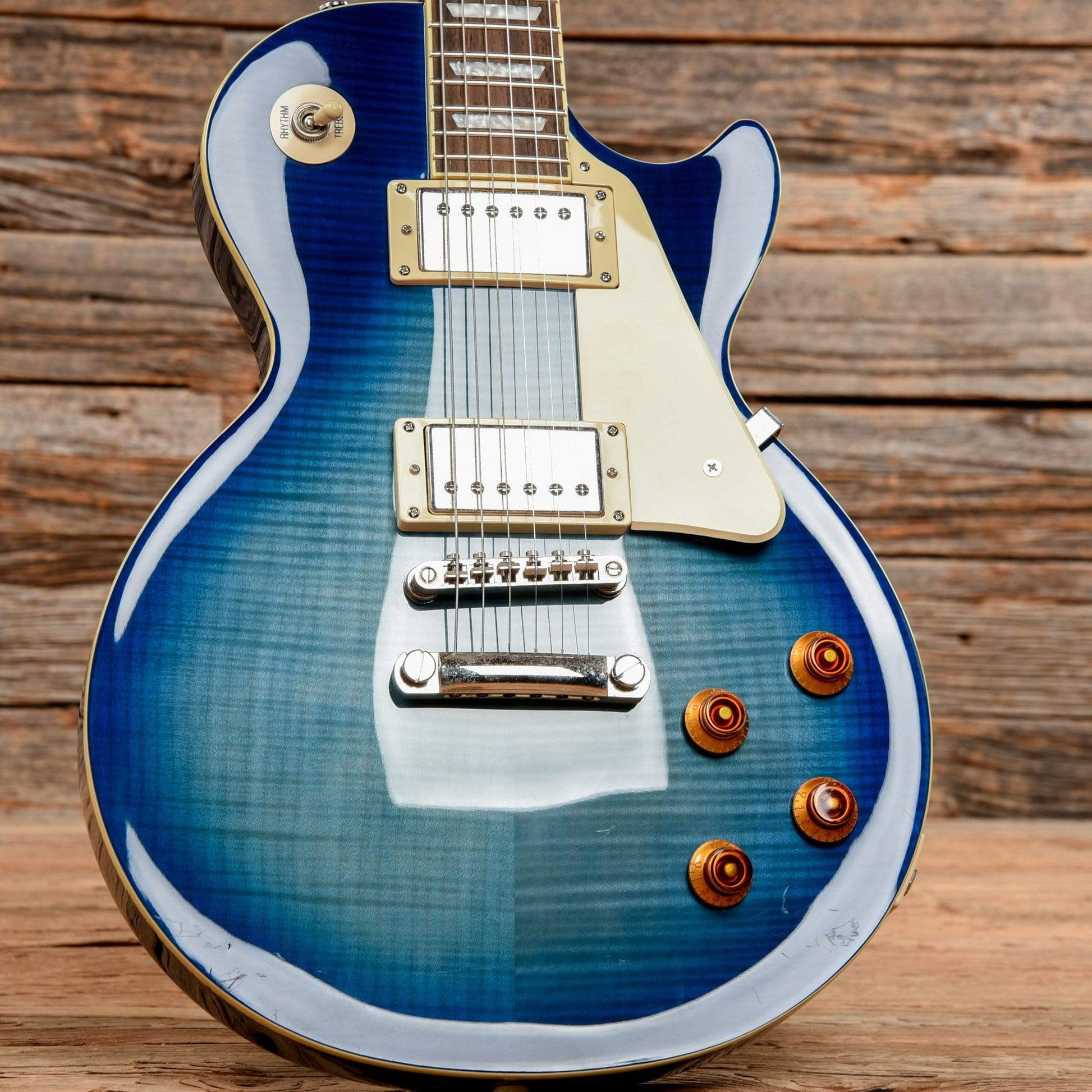 Epiphone Les Paul Standard Plus Top Pro Blue Burst 2015 Electric Guitars / Solid Body