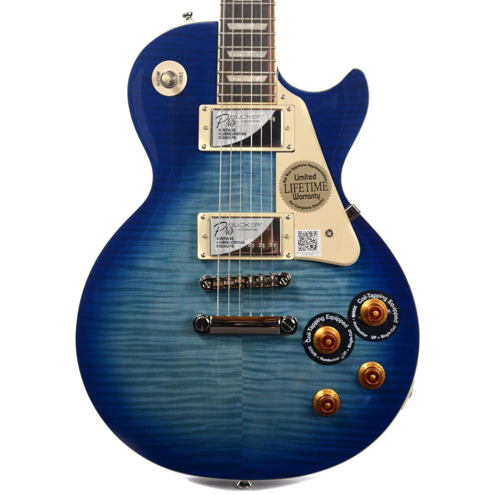 Epiphone Les Paul Standard Plus Top Pro Trans Blue Electric Guitars / Solid Body