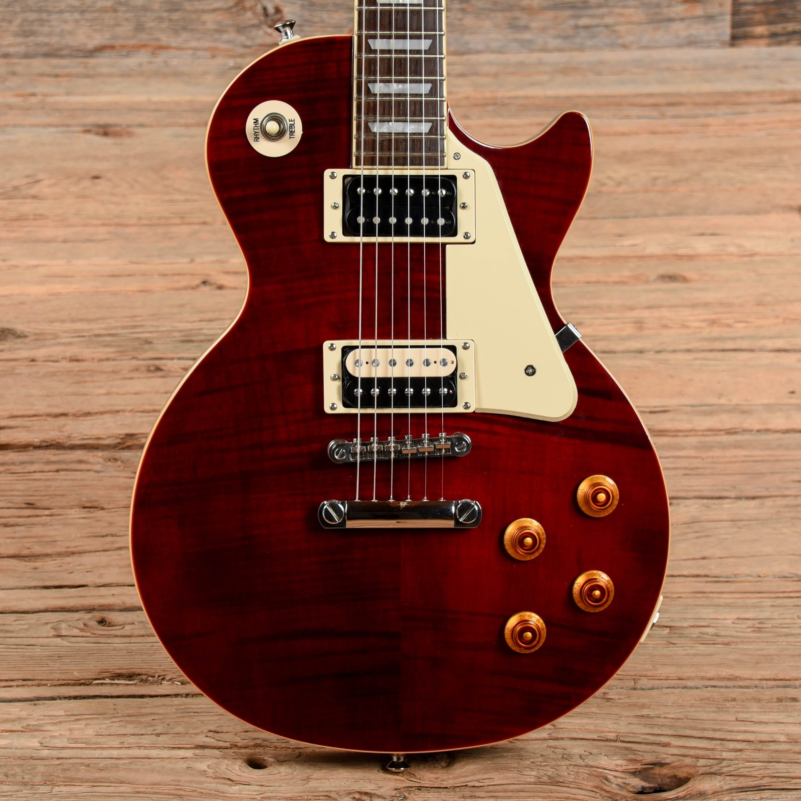 Epiphone Les Paul Standard Plus Top Pro Wine Red 2016 – Chicago Music  Exchange