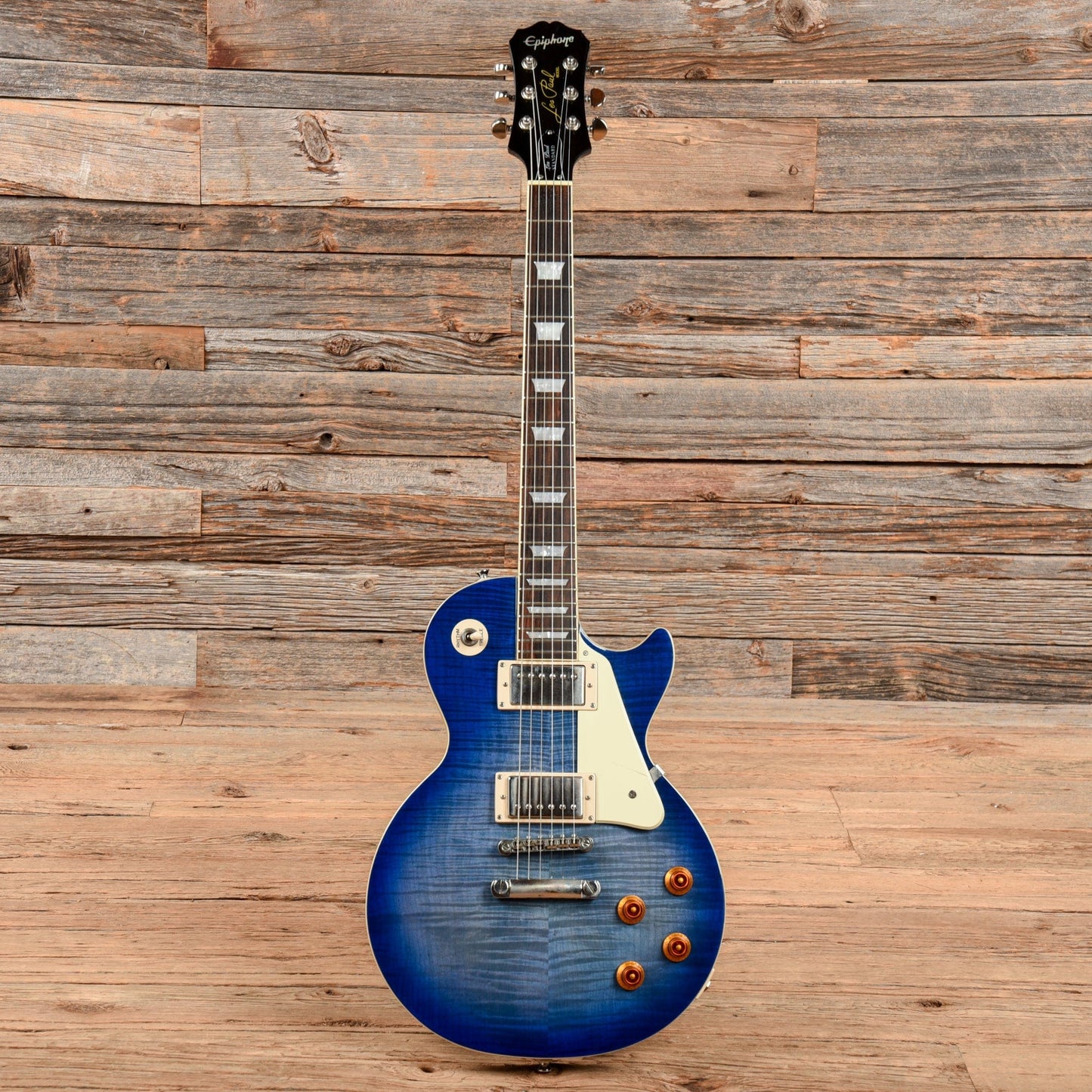 Epiphone Les Paul Standard Plus Top Transparent Blue 2010 Electric Guitars / Solid Body