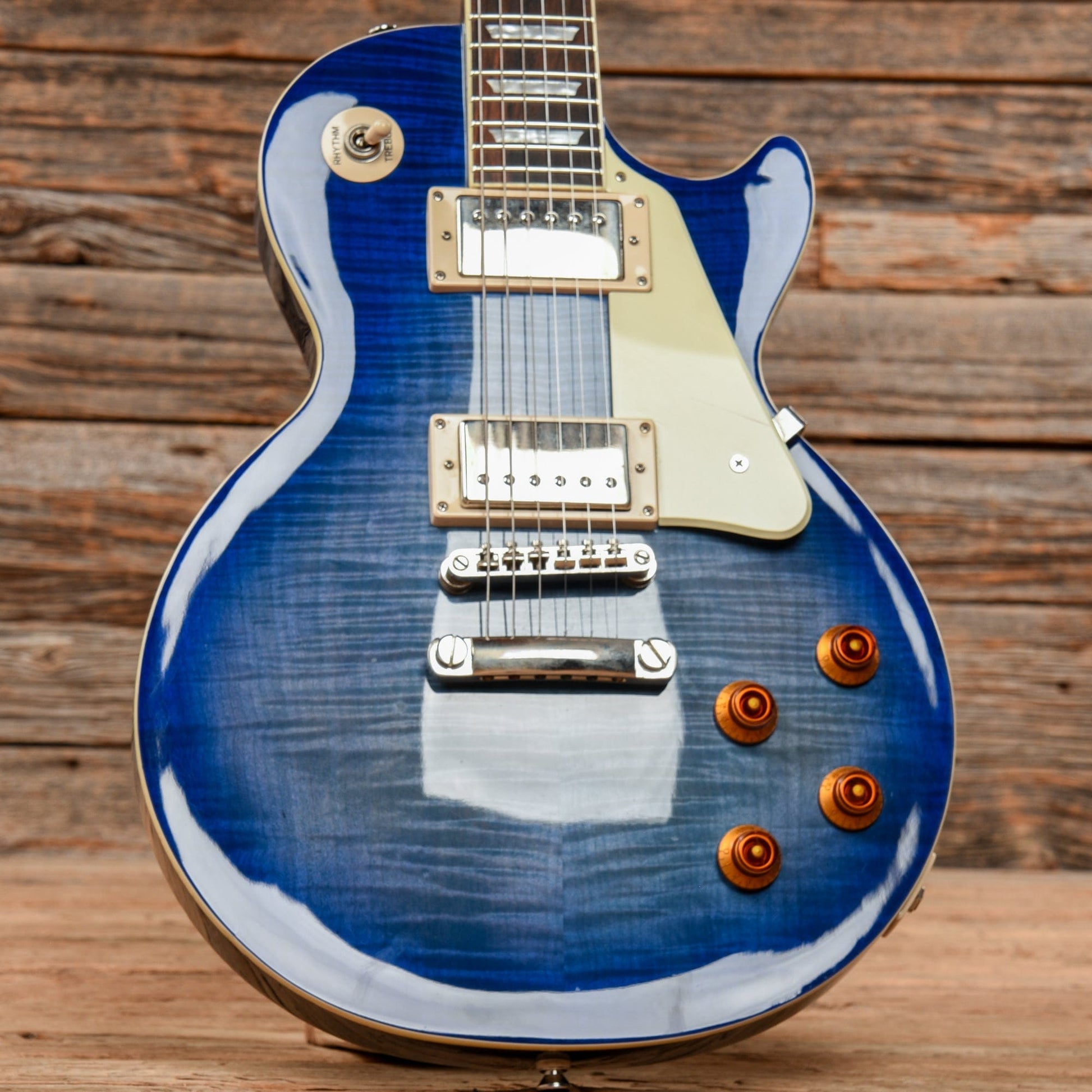 Epiphone Les Paul Standard Plus Top Transparent Blue 2010 Electric Guitars / Solid Body