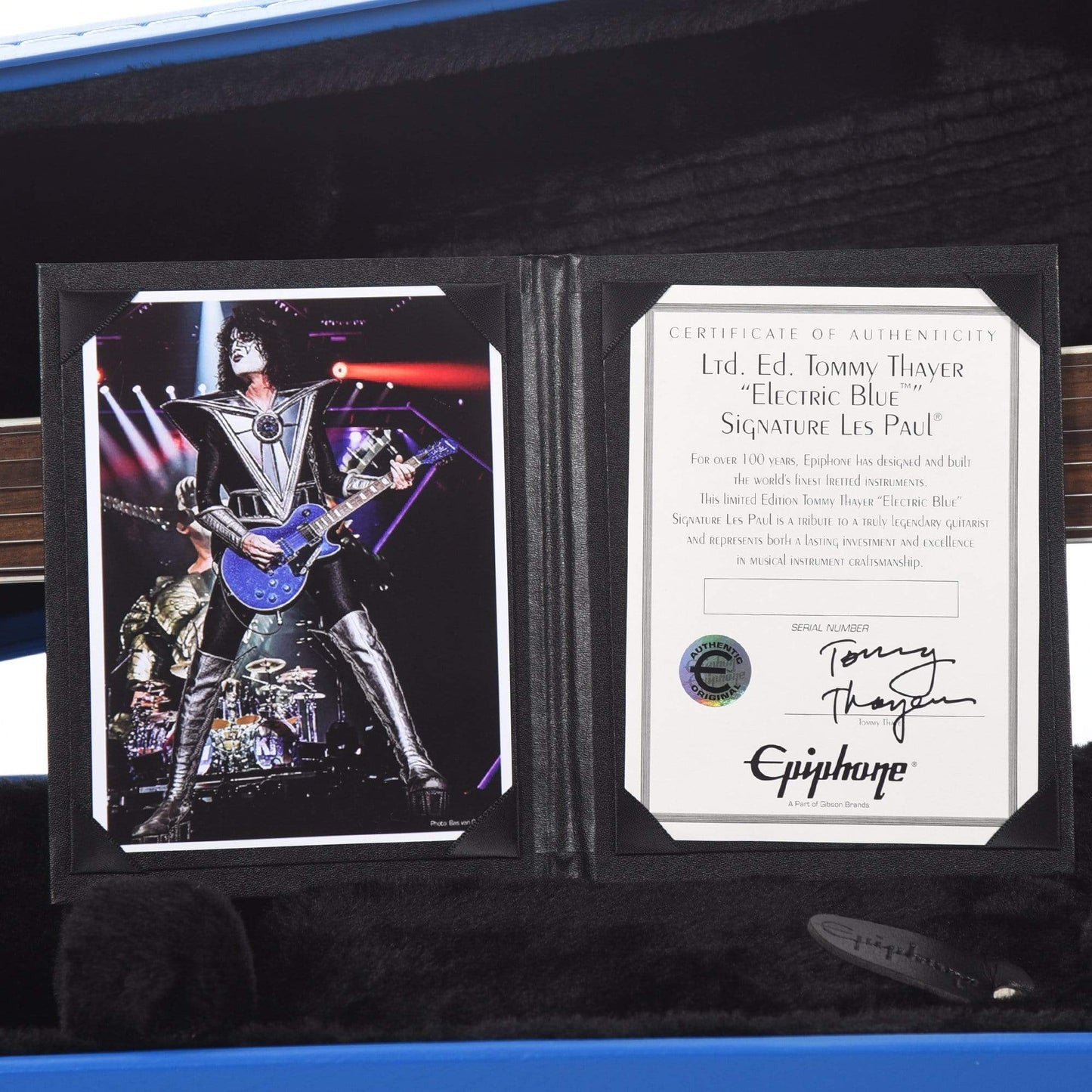 Epiphone Limited Edition Tommy Thayer Signature Les Paul Electric Blue Outfit w/ Signed COA Electric Guitars / Solid Body