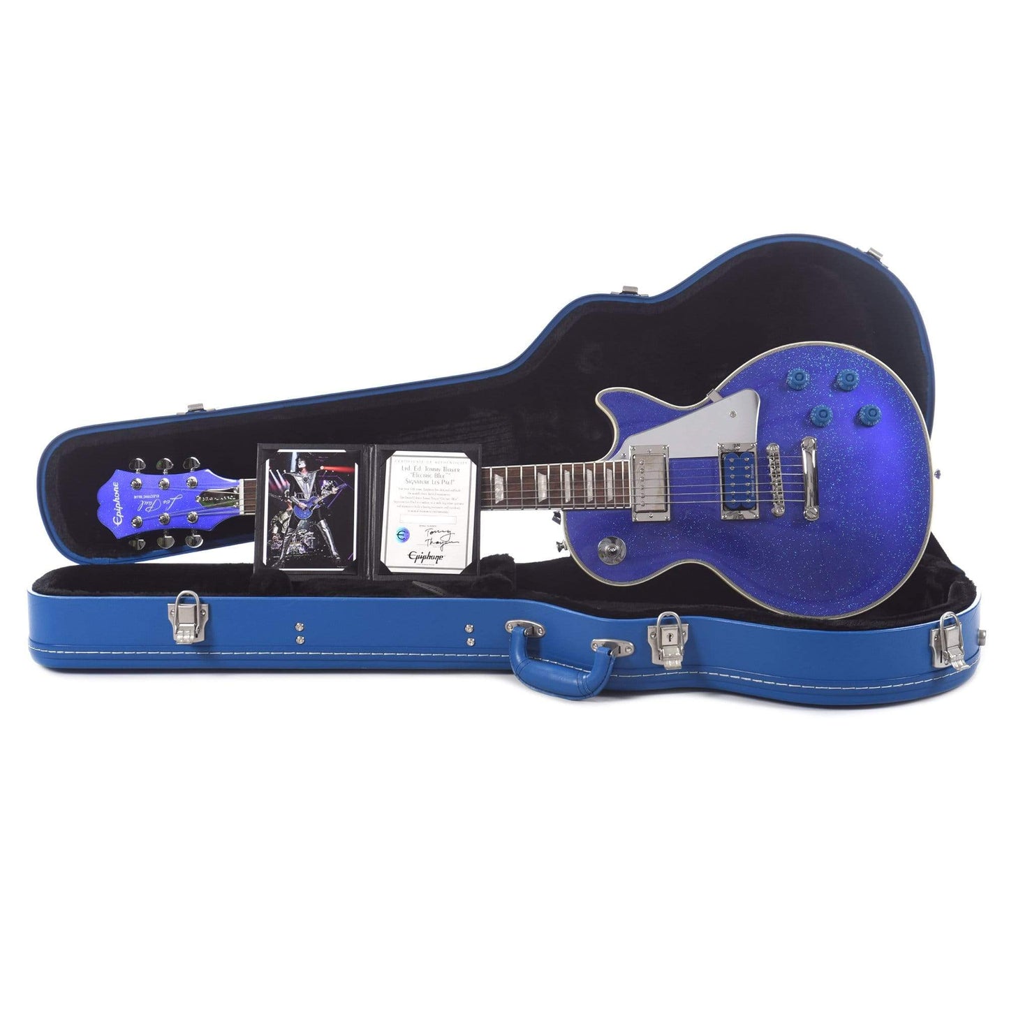 Epiphone Limited Edition Tommy Thayer Signature Les Paul Electric Blue Outfit w/ Signed COA Electric Guitars / Solid Body