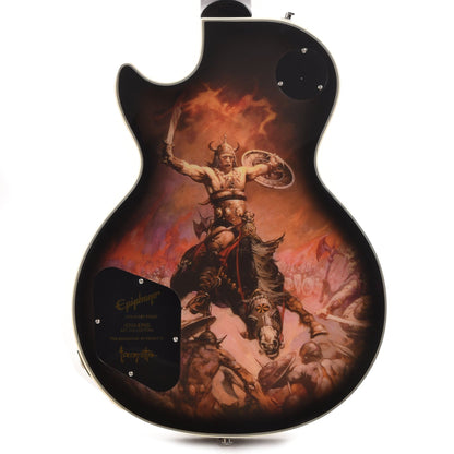 Epiphone Artist Adam Jones Les Paul Custom Art "Frank Frazetta - The Berserker" w/Protector Case