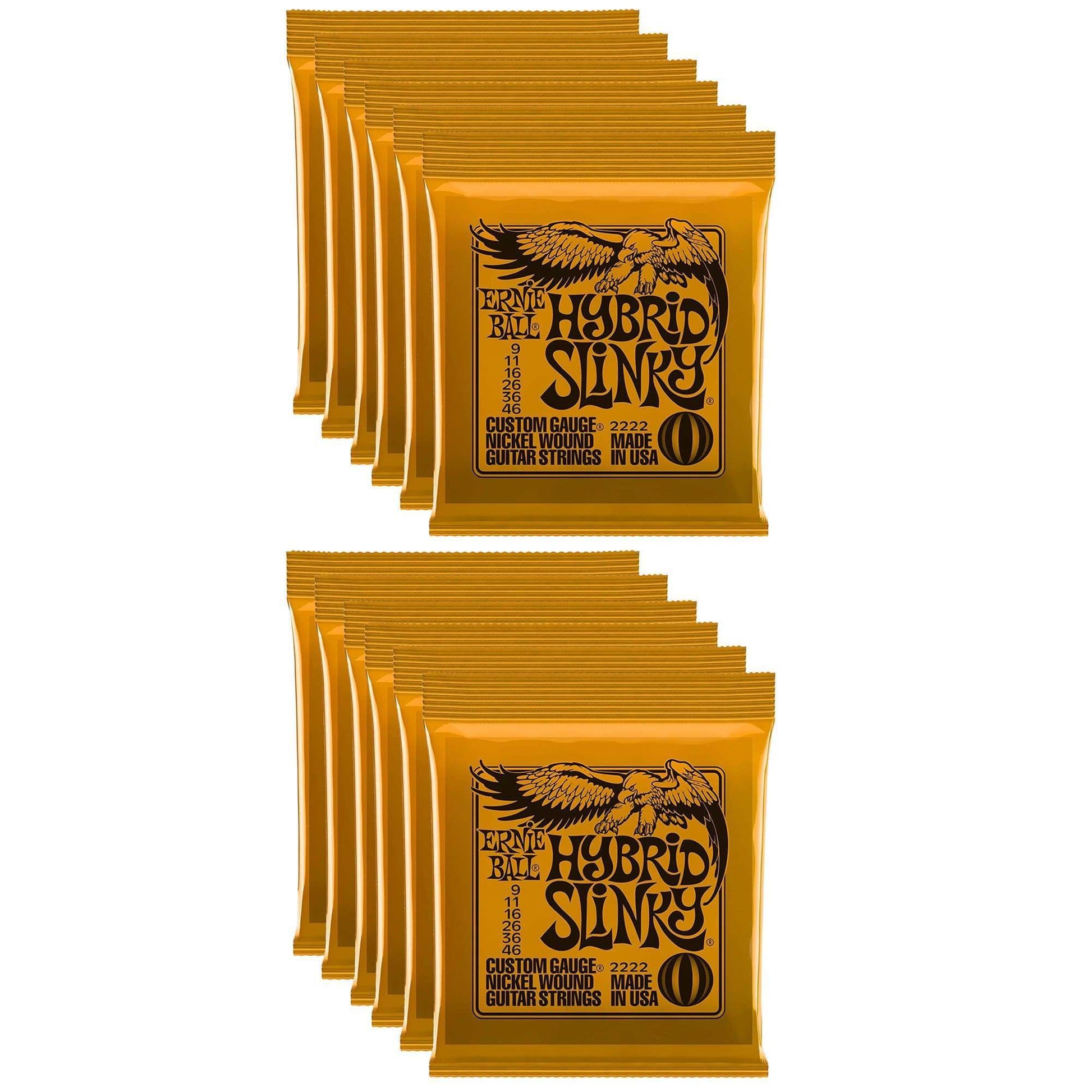 Ernie Ball 2222 Hybrid Slinky 9-46 (12 Pack Bundle) Accessories / Strings / Guitar Strings