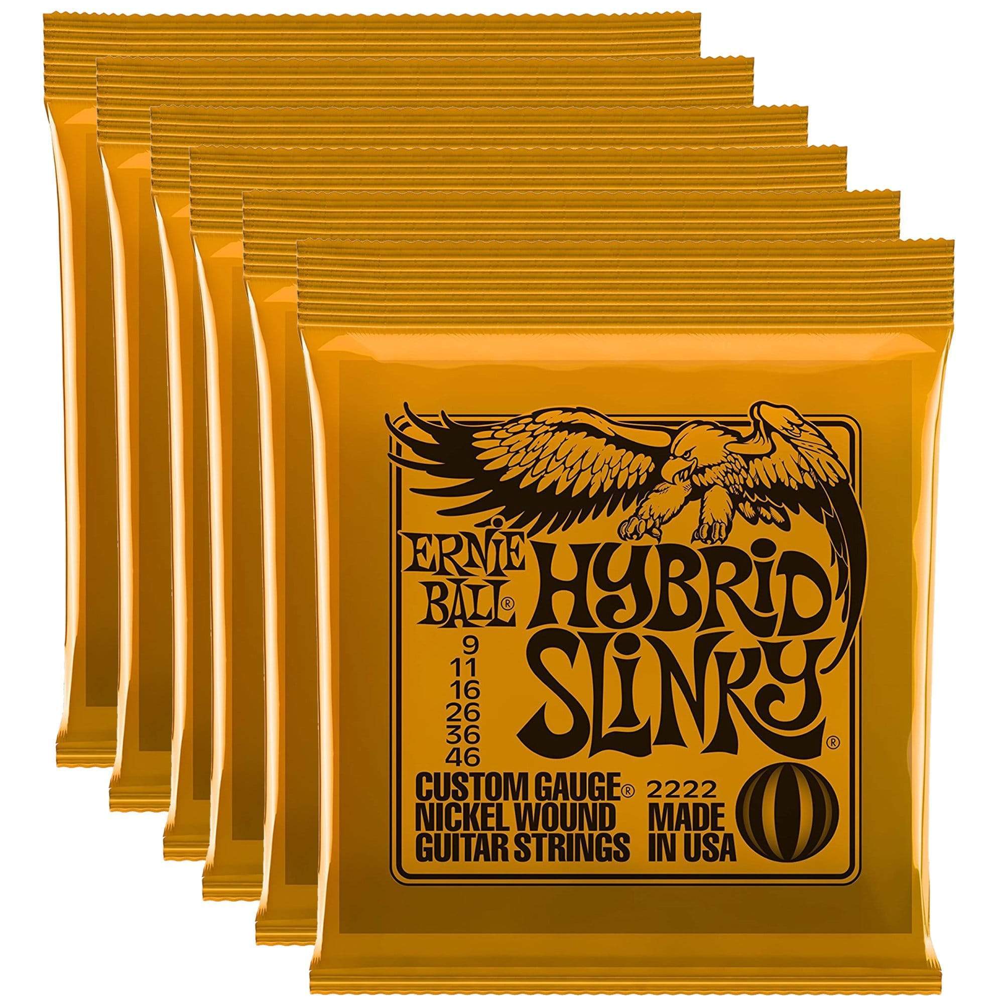 Ernie Ball 2222 Hybrid Slinky 9-46 (6 Pack Bundle) – Chicago Music Exchange