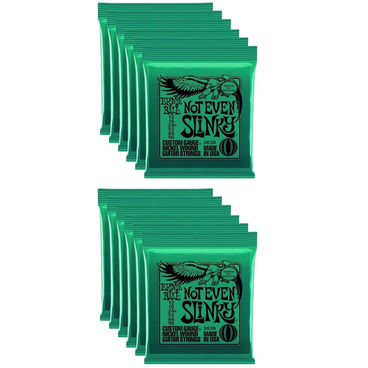 Ernie Ball 2626 Not Even Slinky 12-56 (12 Pack Bundle) Accessories / Strings / Guitar Strings