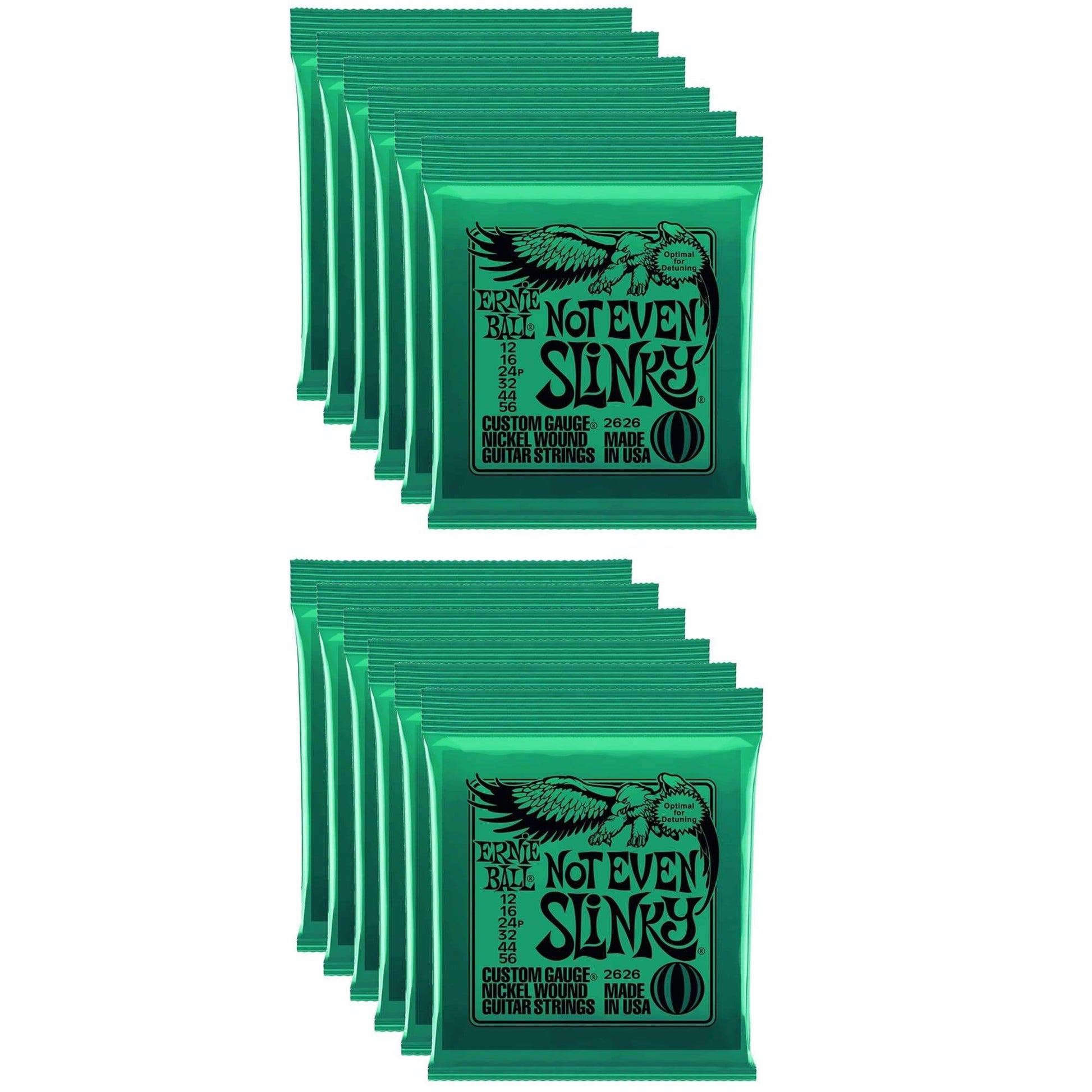 Ernie Ball 2626 Not Even Slinky 12-56 (12 Pack Bundle) Accessories / Strings / Guitar Strings