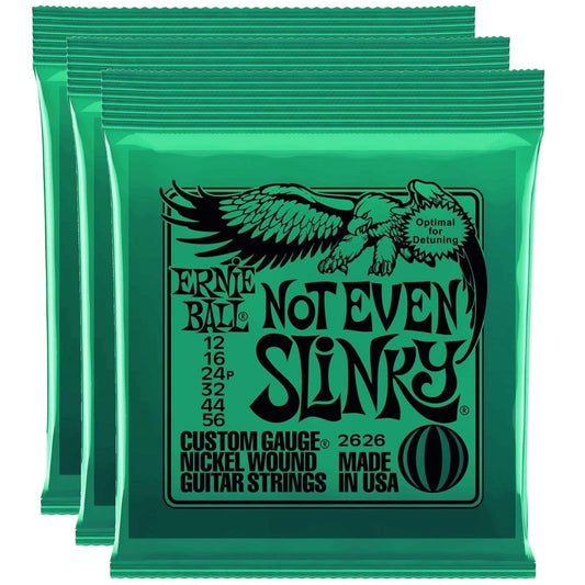 Ernie Ball 2626 Not Even Slinky 12-56 (3 Pack Bundle) Accessories / Strings / Guitar Strings