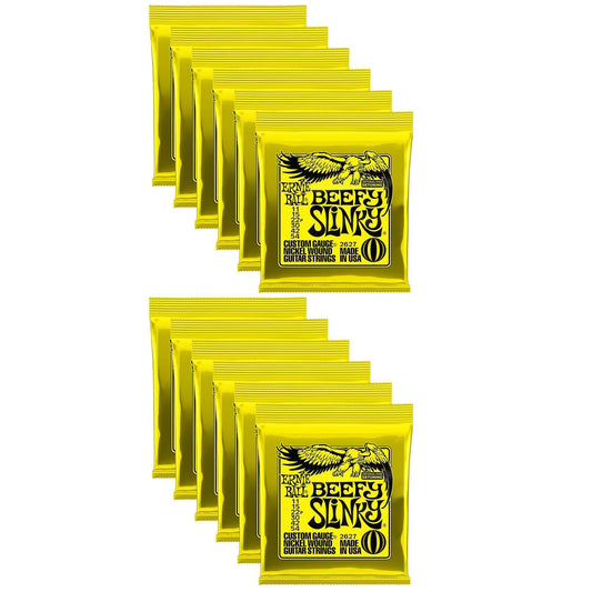 Ernie Ball 2627 Beefy Slinky 11-54 (12 Pack Bundle) Accessories / Strings / Guitar Strings