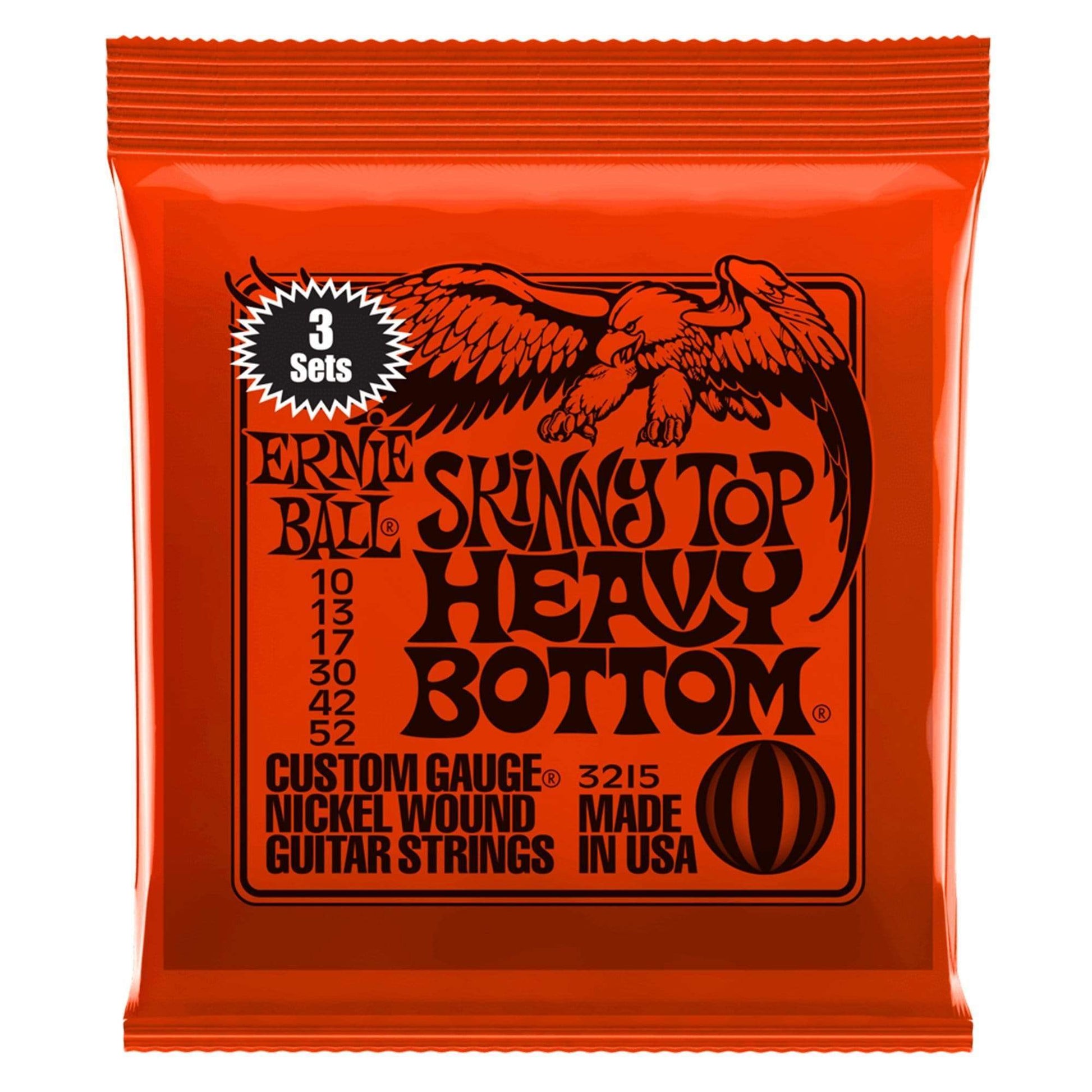 Ernie Ball 3215 Skinny Top Heavy Bottom Nickel Wound Strings 10-52 3-Pack Accessories / Strings / Guitar Strings