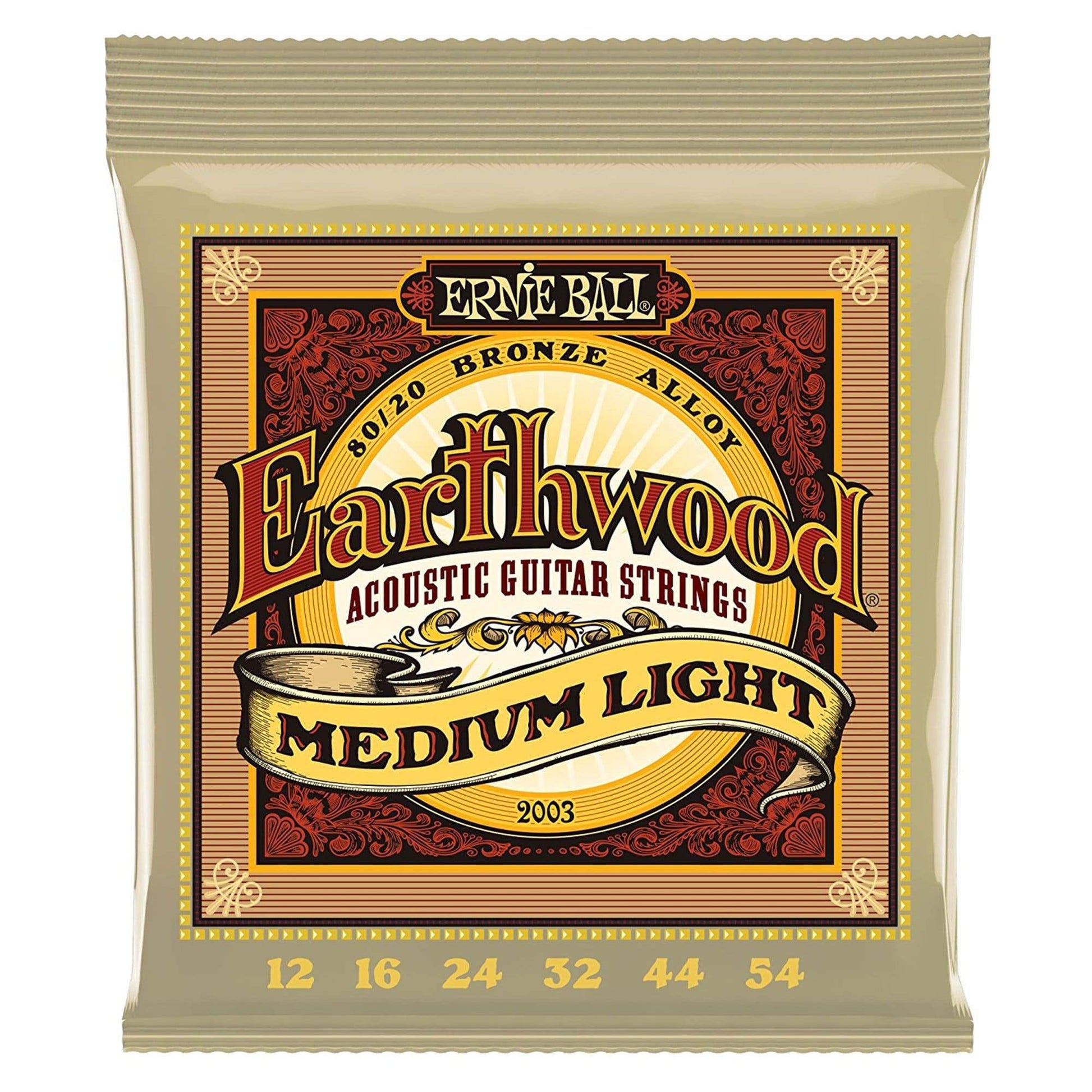 Ernie Ball Earthwood 80/20 Bronze Medium Light 12-54 (12 Pack Bundle) Accessories / Strings / Guitar Strings