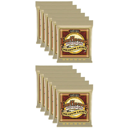 Ernie Ball Earthwood 80/20 Bronze Medium Light 12-54 (12 Pack Bundle) Accessories / Strings / Guitar Strings