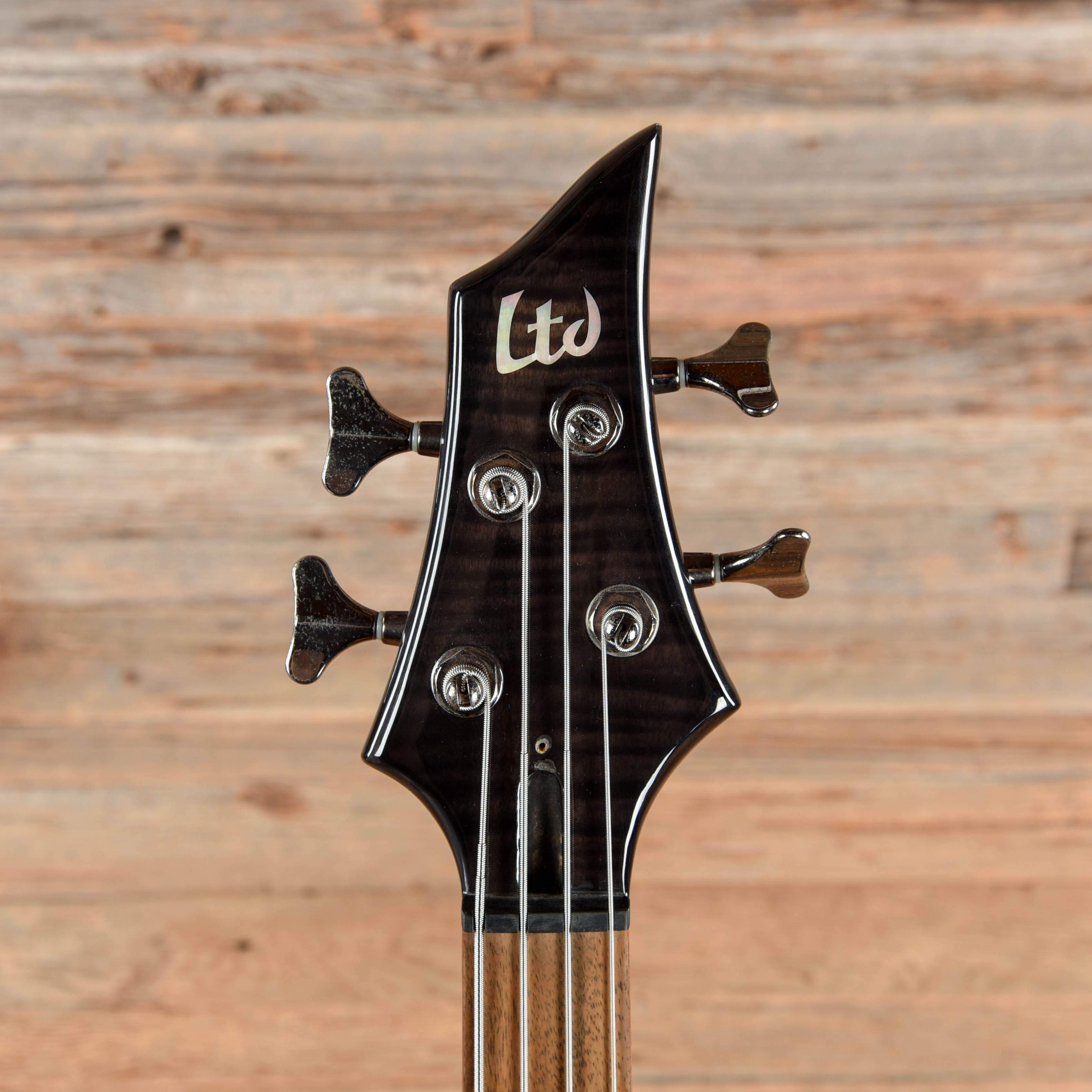 ESP LTD F-414FM See Thru Black 2009 Bass Guitars / 4-String