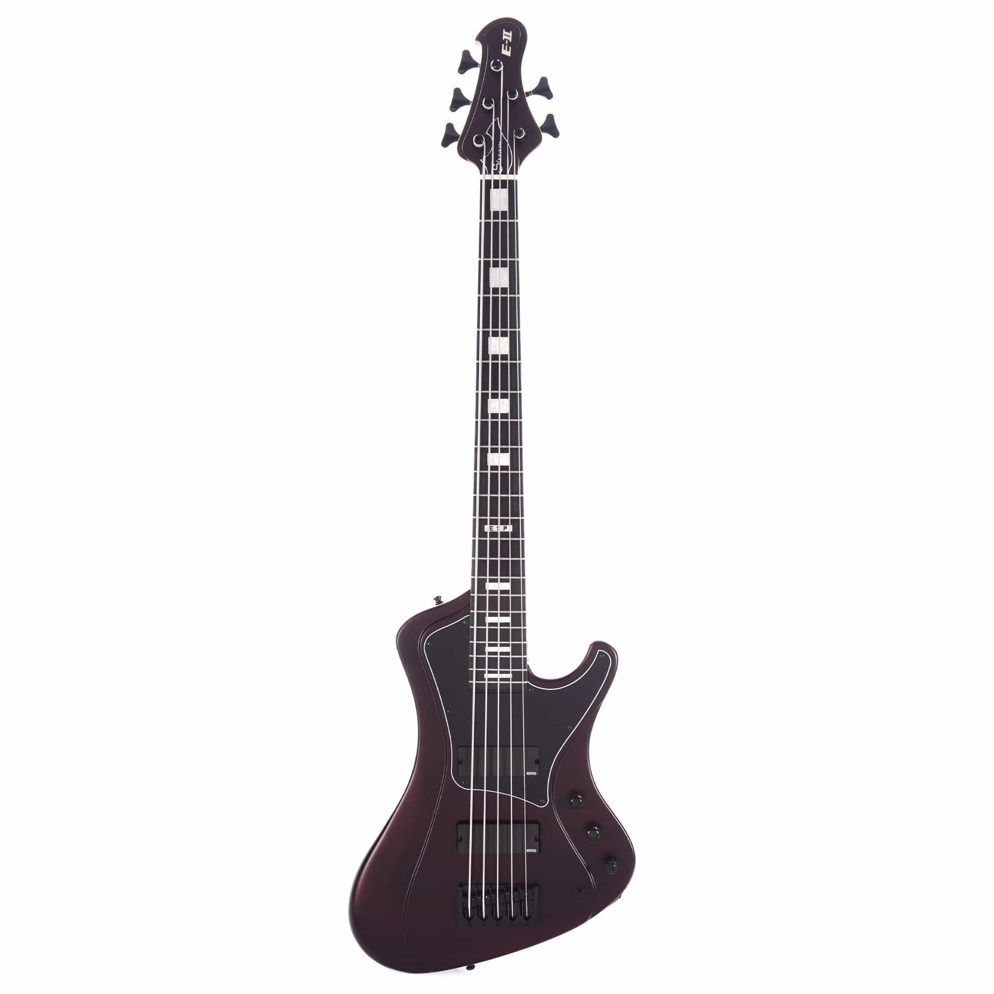 ESP E-II  Stream SL-5 Deep Red Metallic Satin Bass Guitars / 5-String or More