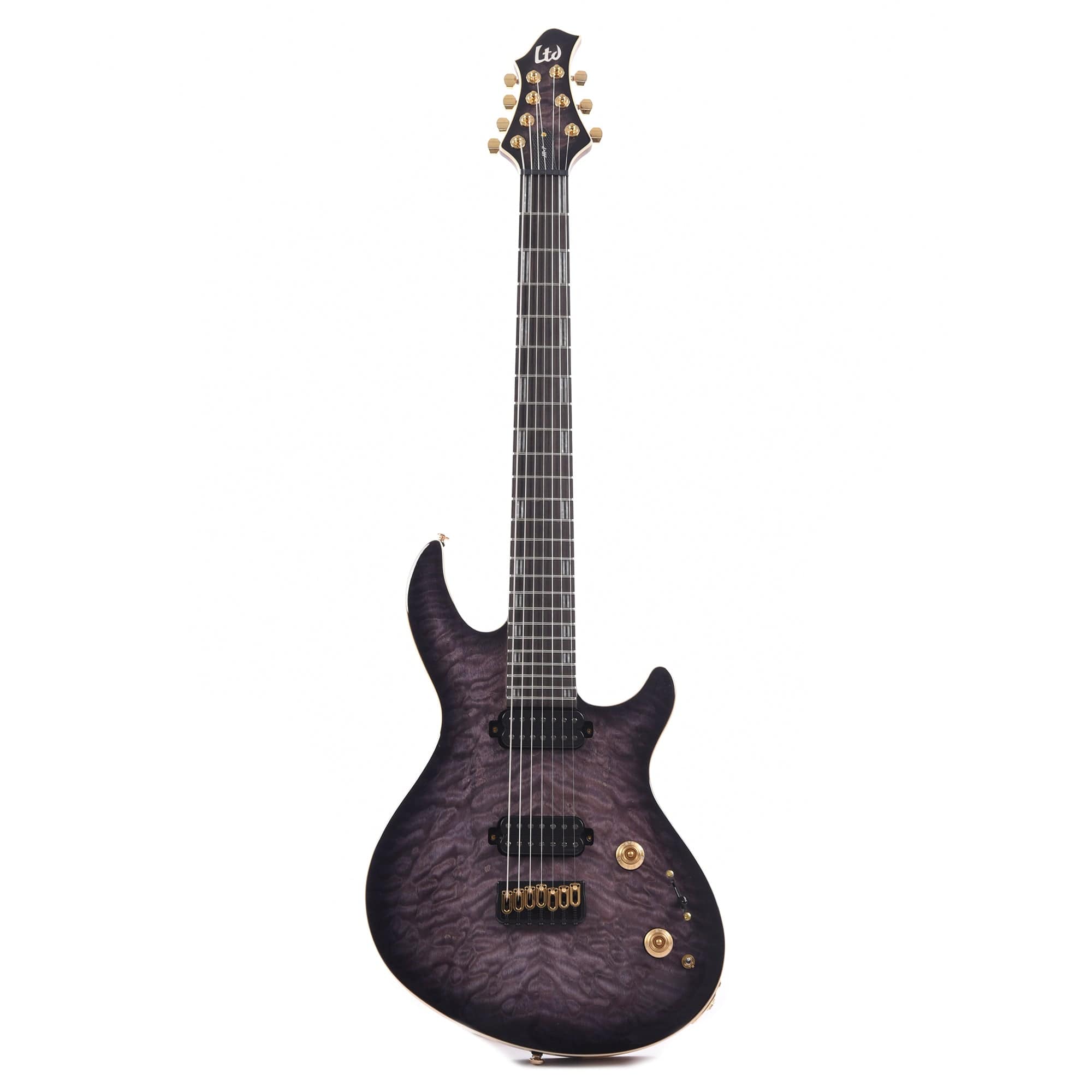 ESP LTD JR-7 Javier Reyes Signature Baritone Faded Blue Sunburst Electric Guitars / Baritone