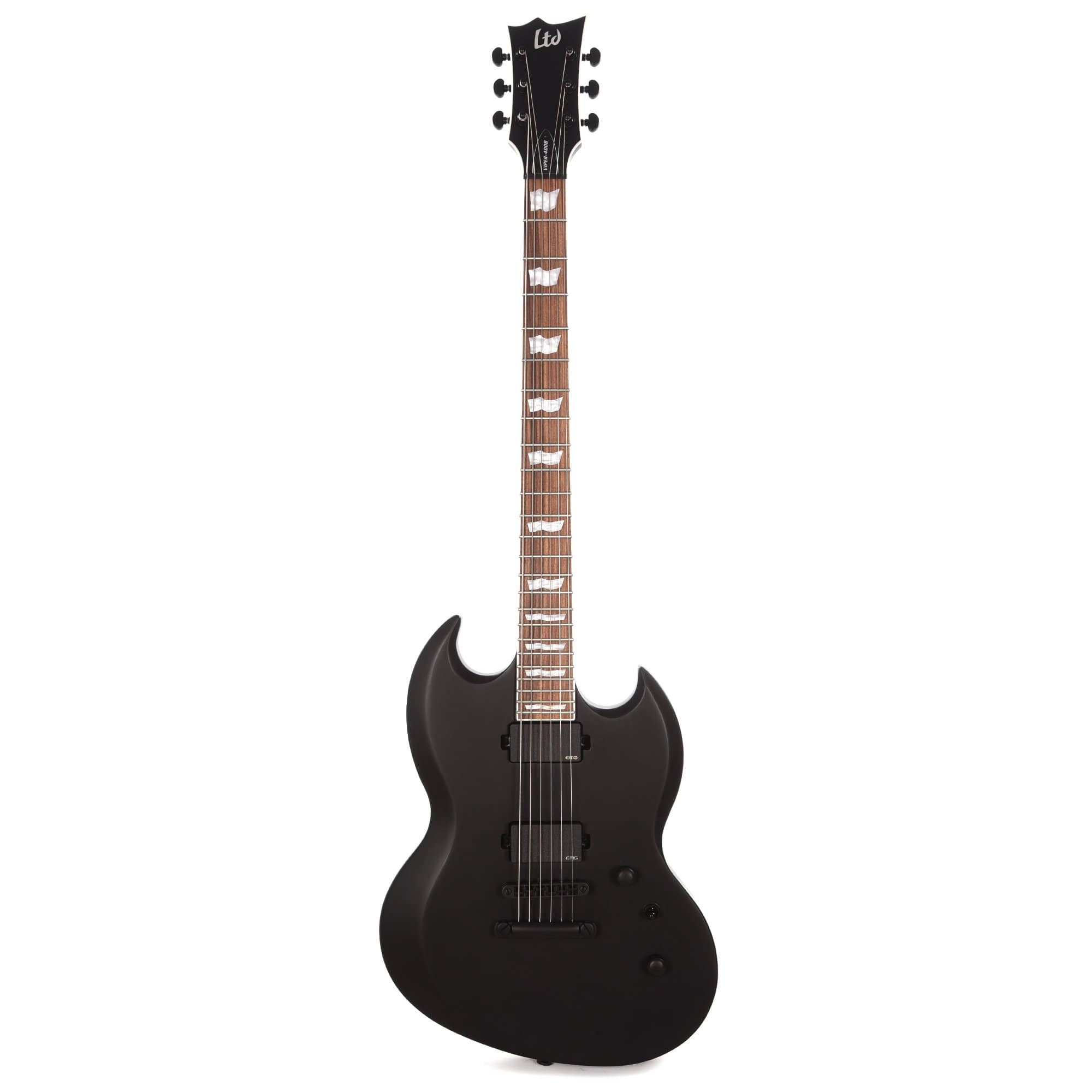 ESP LTD Viper-400 Baritone Black Satin Electric Guitars / Baritone