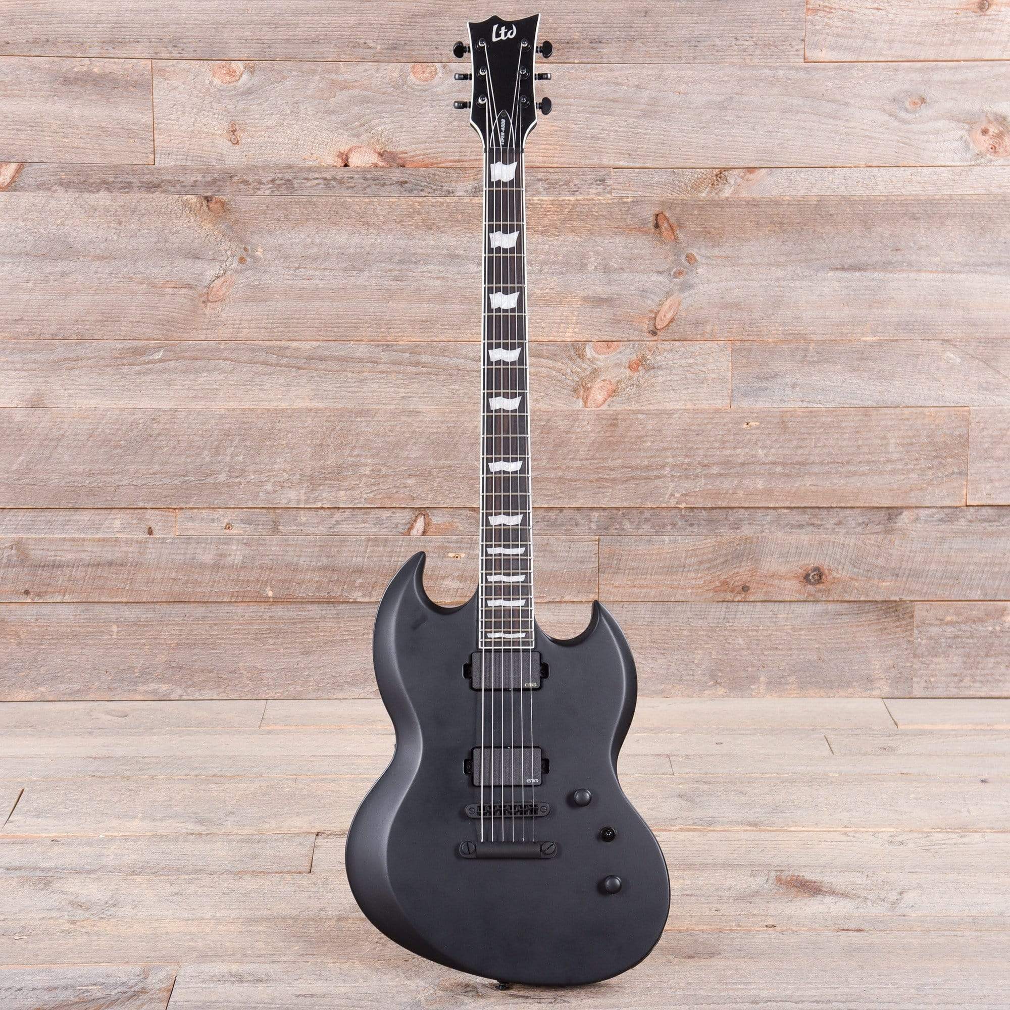 ESP LTD Viper-400 Baritone Black Satin Electric Guitars / Baritone