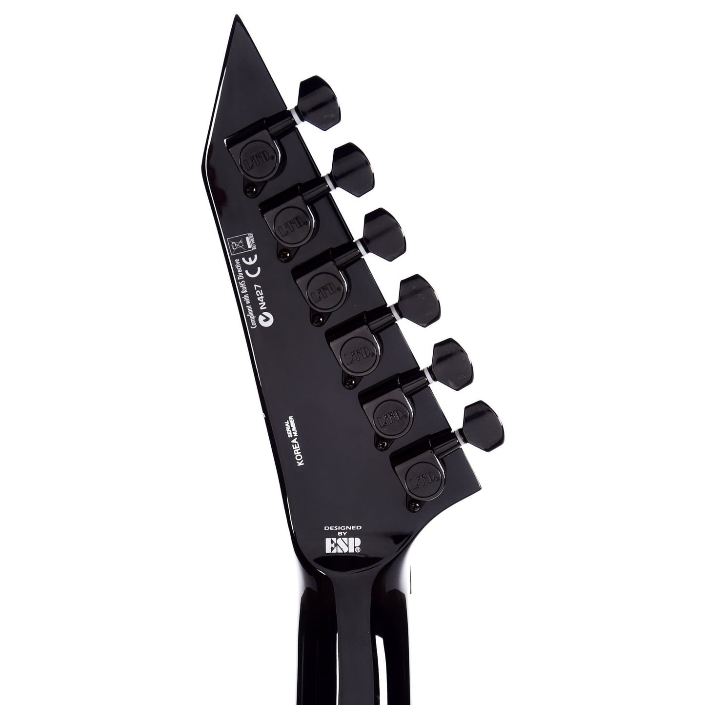 ESP LTD Kirk Hammett Signature KHnology Black w/Graphic LEFTY Electric Guitars / Left-Handed