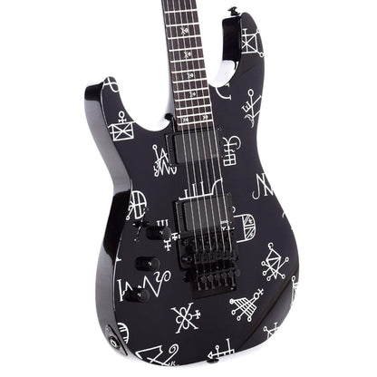 ESP LTD Kirk Hammett Signature KHnology Black w/Graphic LEFTY Electric Guitars / Left-Handed