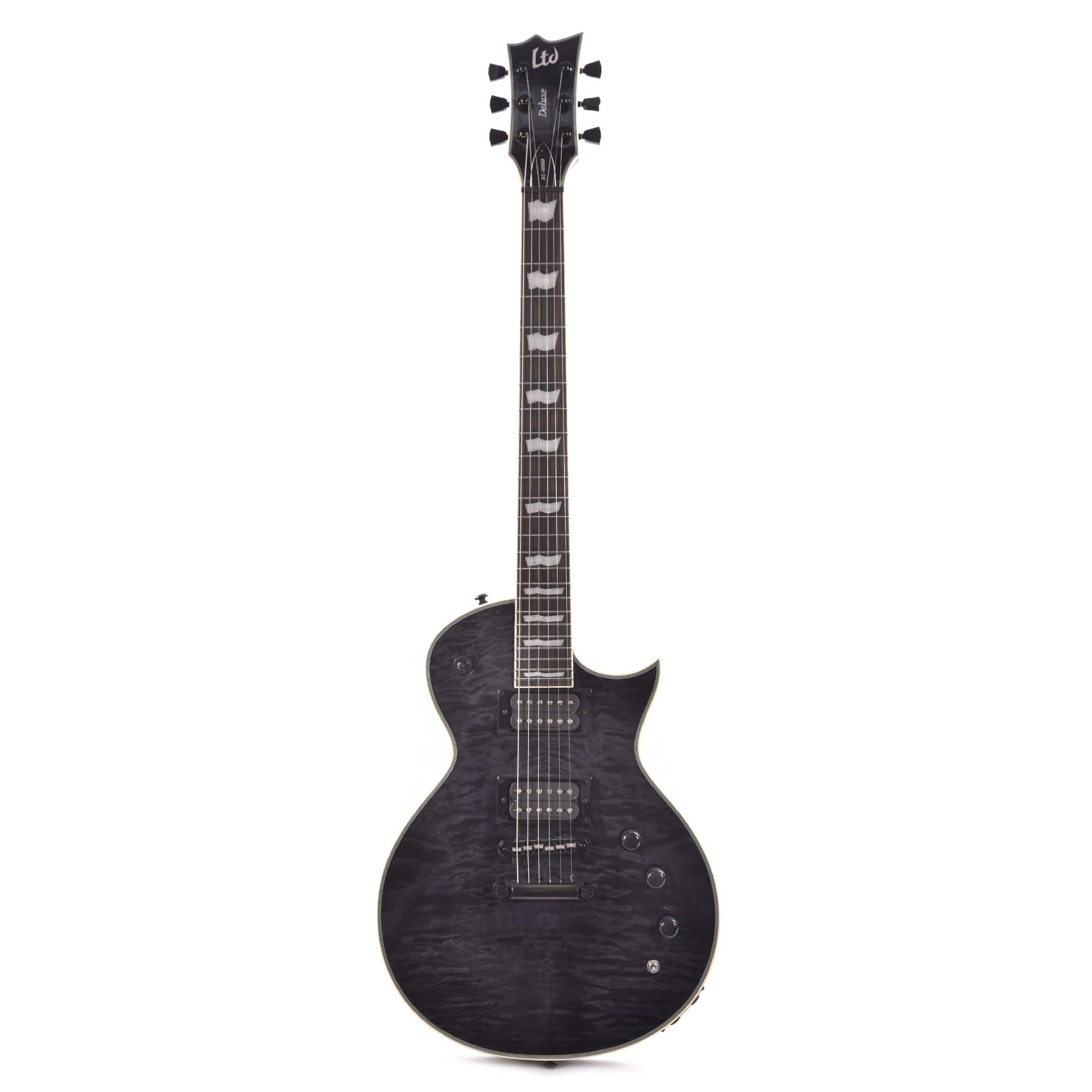 ESP LTD EC-1000 Piezo Quilted Maple See Thru Black Electric Guitars / Solid Body