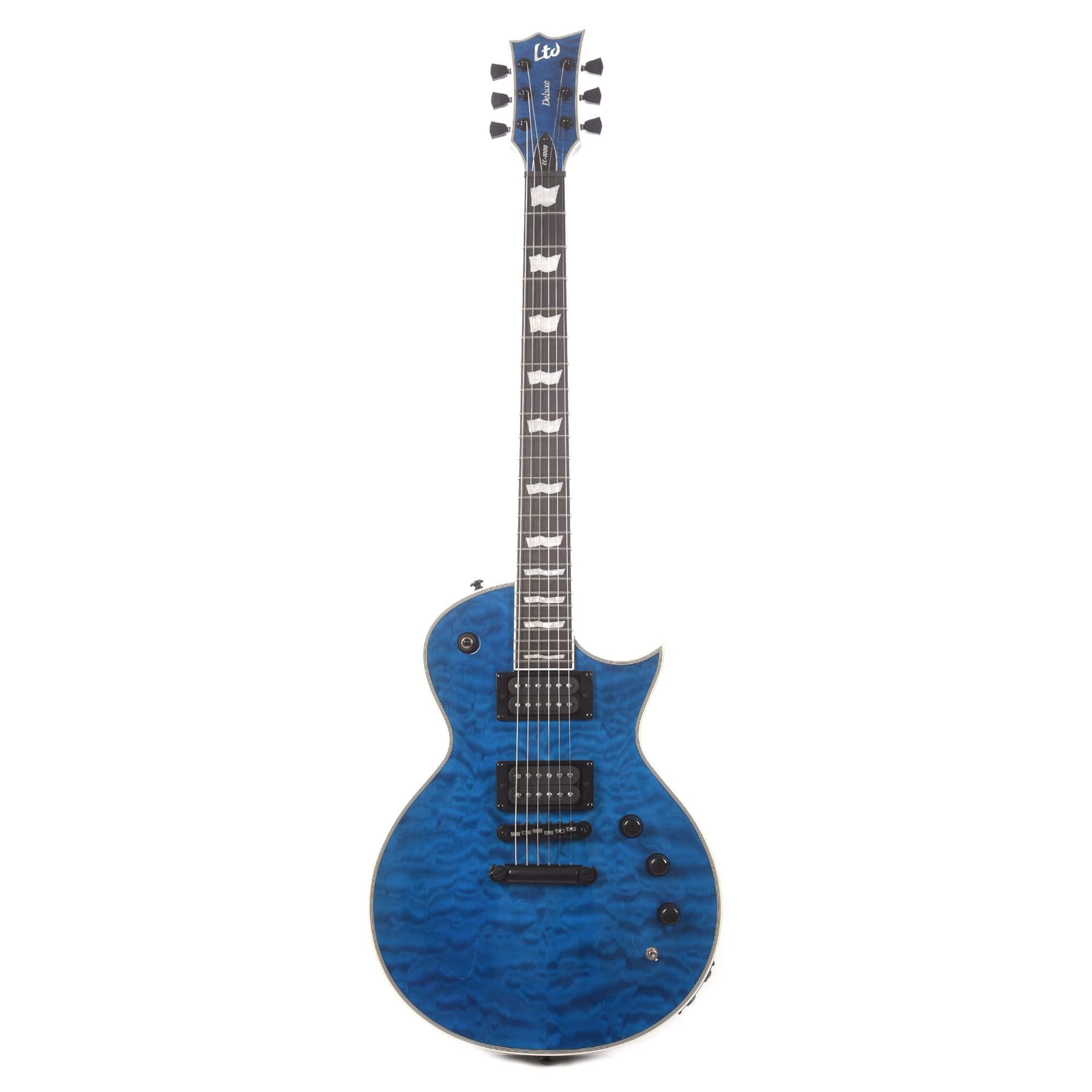 ESP LTD EC-1000 Piezo Quilted Maple See Thru Blue Electric Guitars / Solid Body